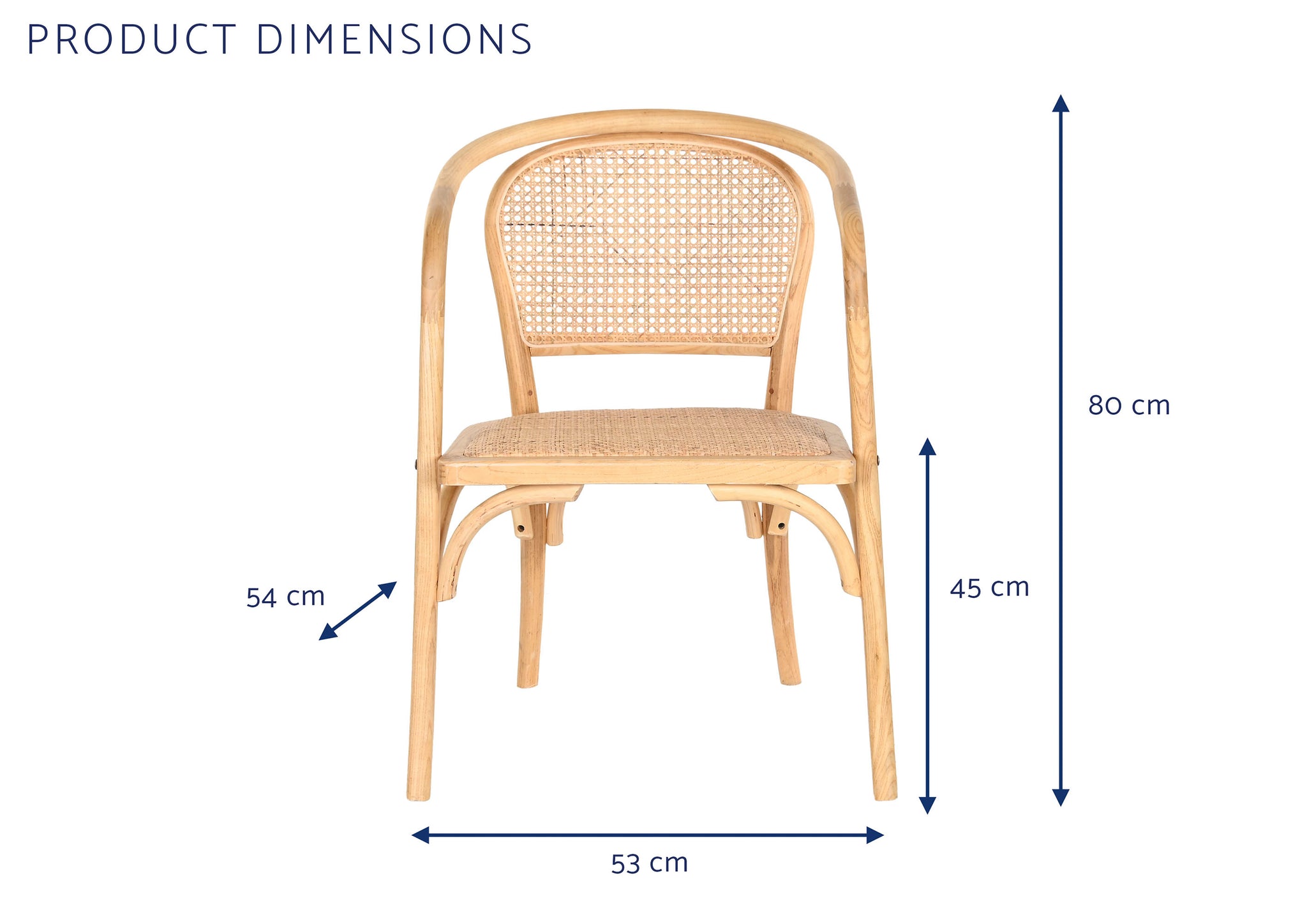 Silla Olmo Ratan 53X54X80 Natural