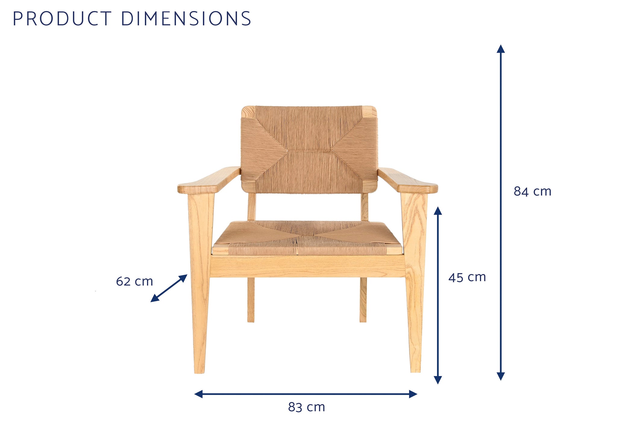 Silla Olmo Fibra 83X62X84 Natural