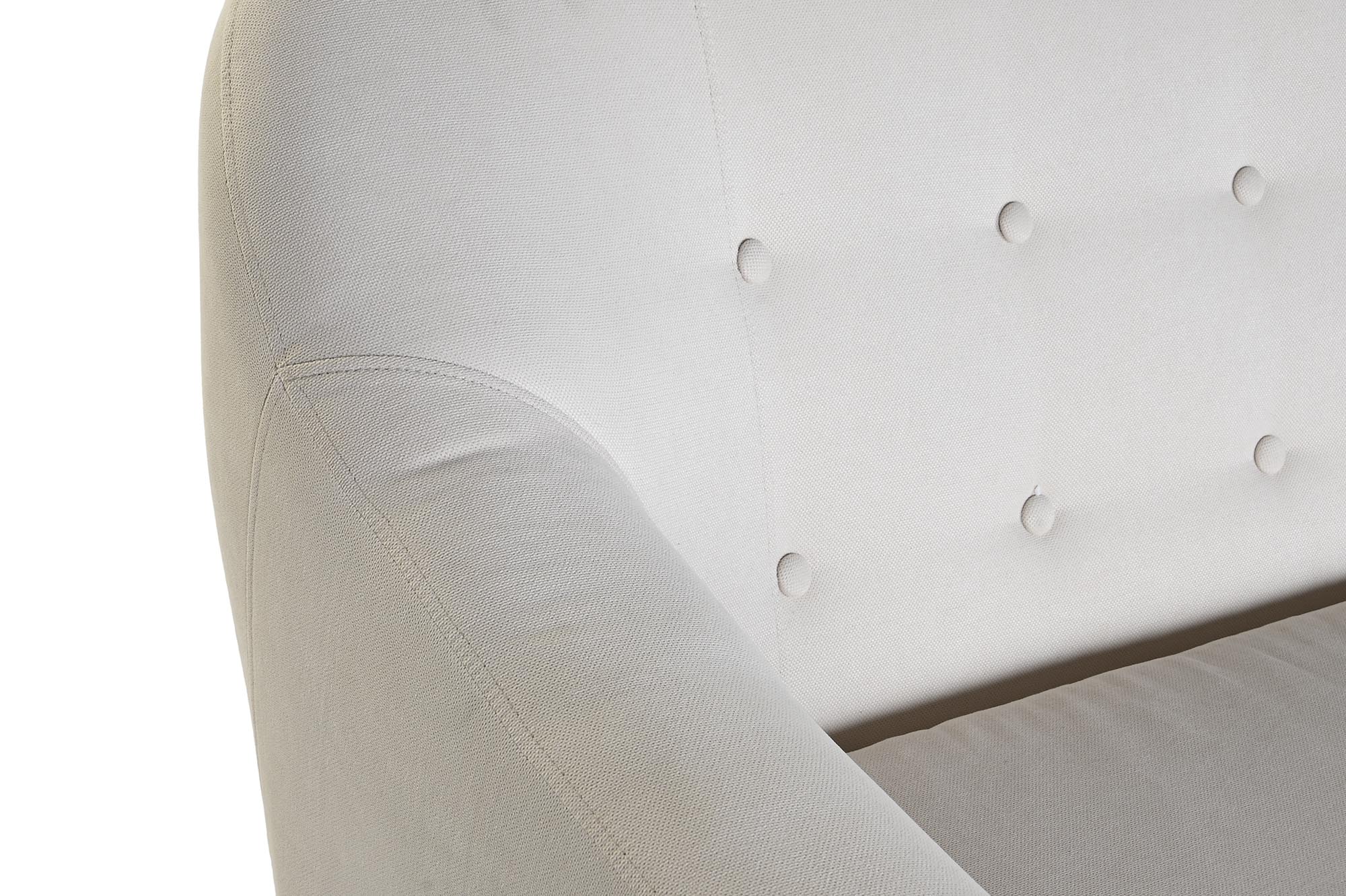 Rubberwood Polyester Sofa 172X82X82 3 Seaters Cream