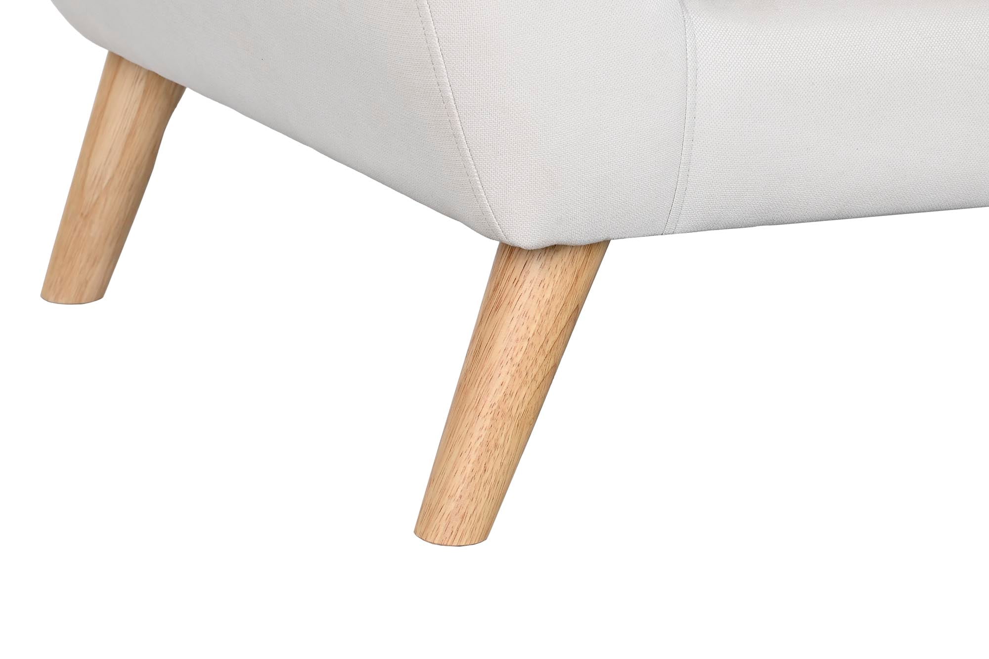 Rubberwood Polyester Sofa 172X82X82 3 Seaters Cream