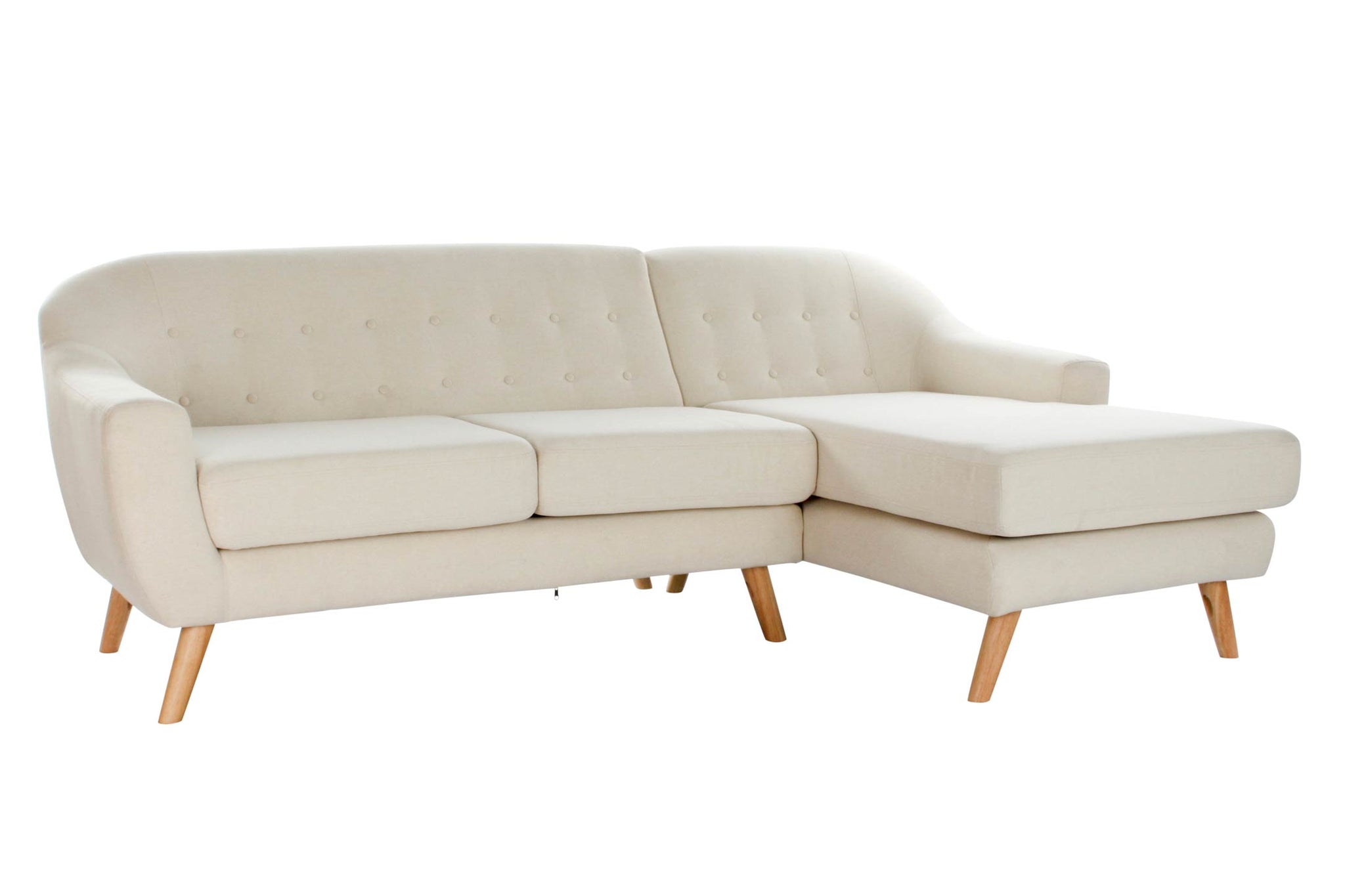 Sofa Poliester Rubberwood 226X144X84 Chaiselongue