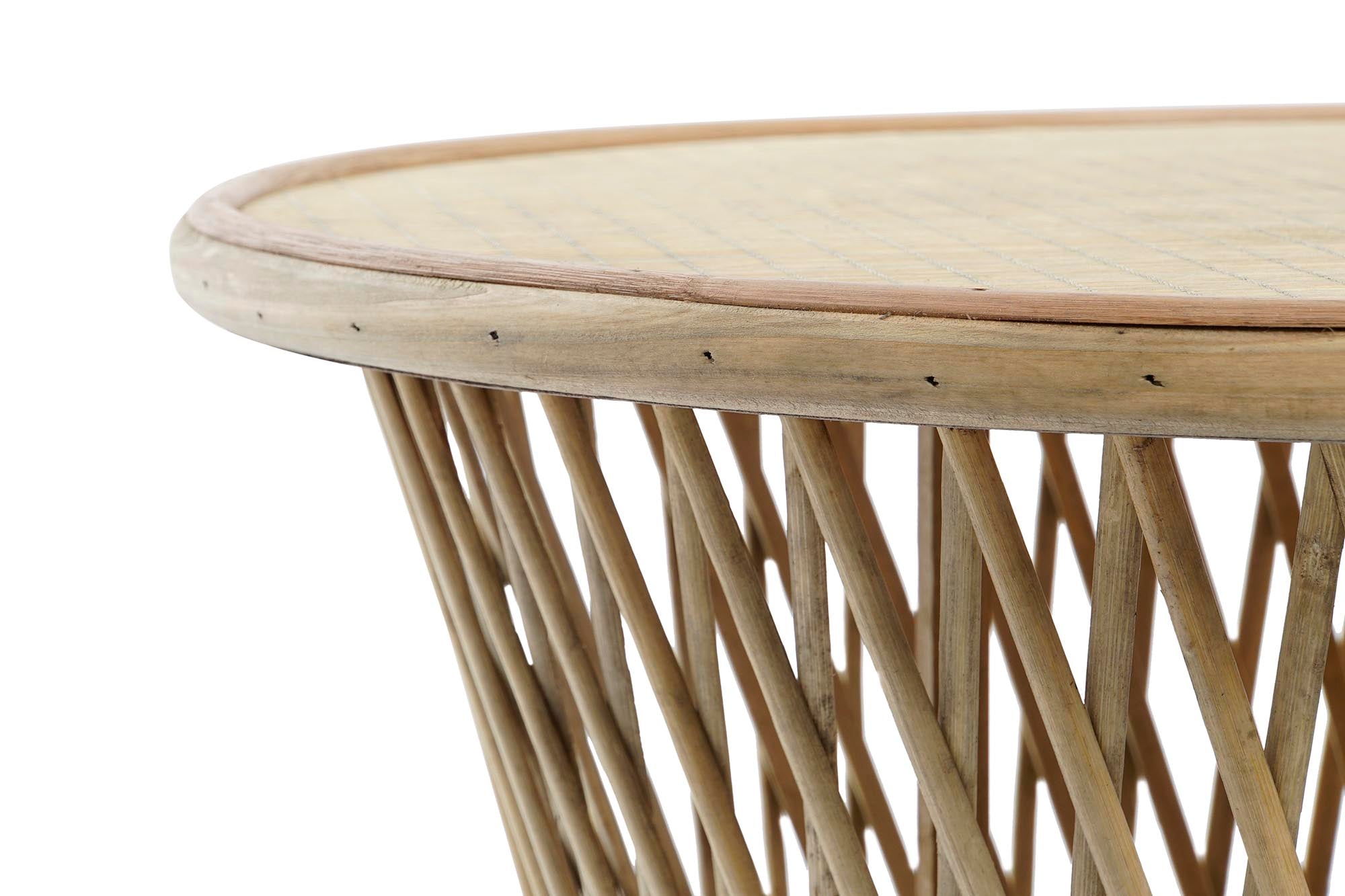 Mesa Lateral de Bambu 60x60x52 Natural