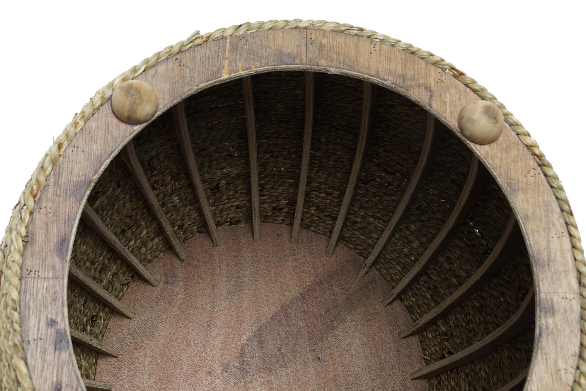 Hemp Rope Footrest 45X45X52 Natural