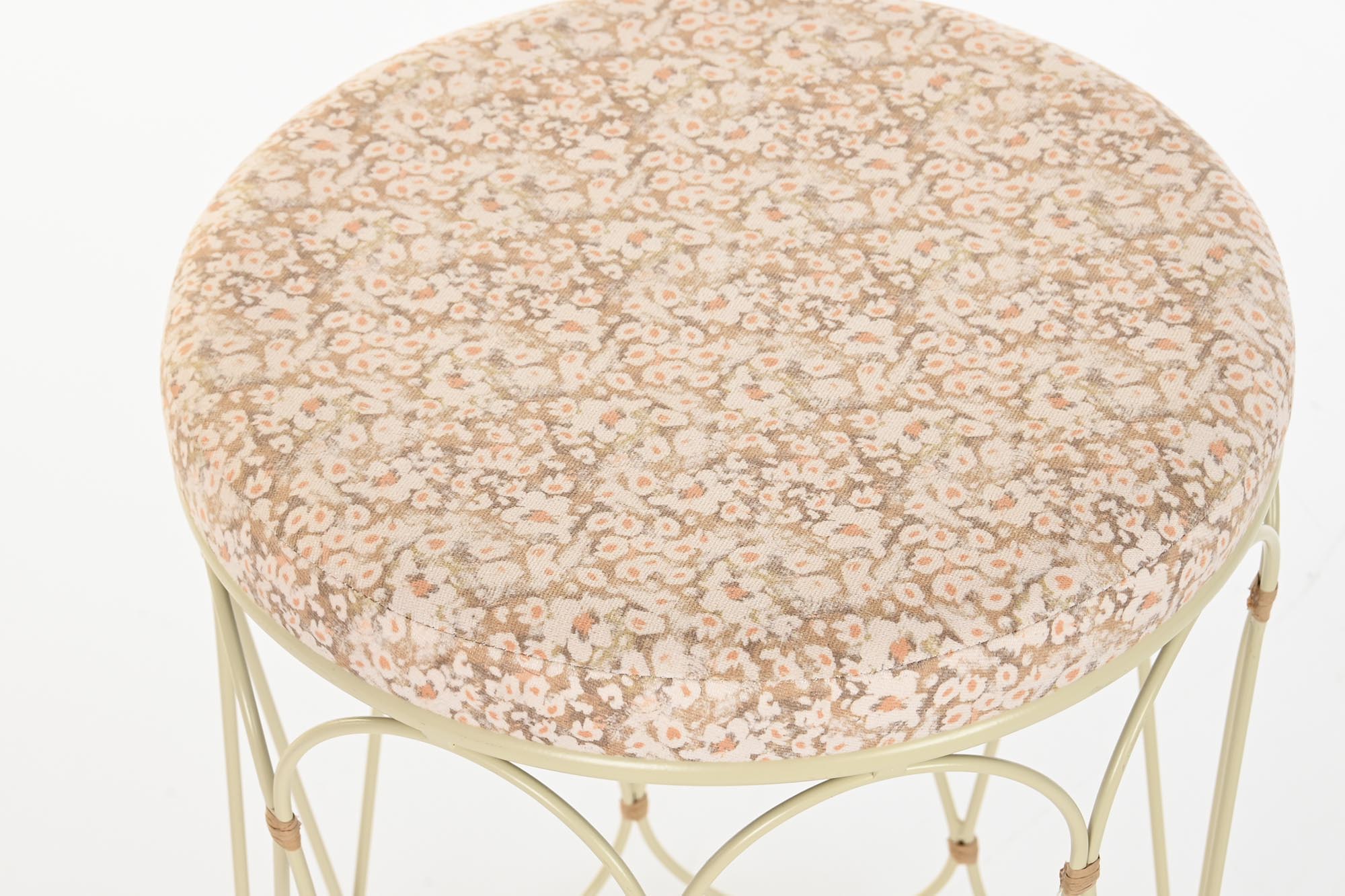 Mesa lateral de metal rattan 35x35x49 natural