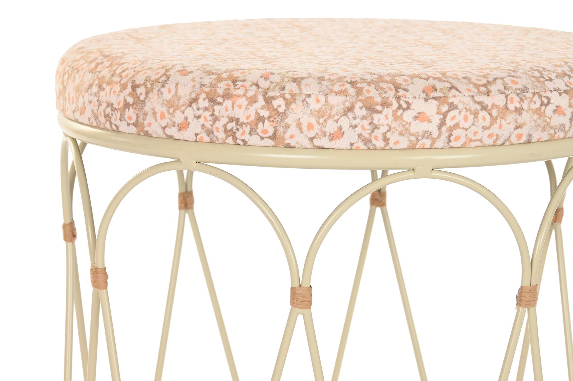 Mesa lateral de metal rattan 35x35x49 natural