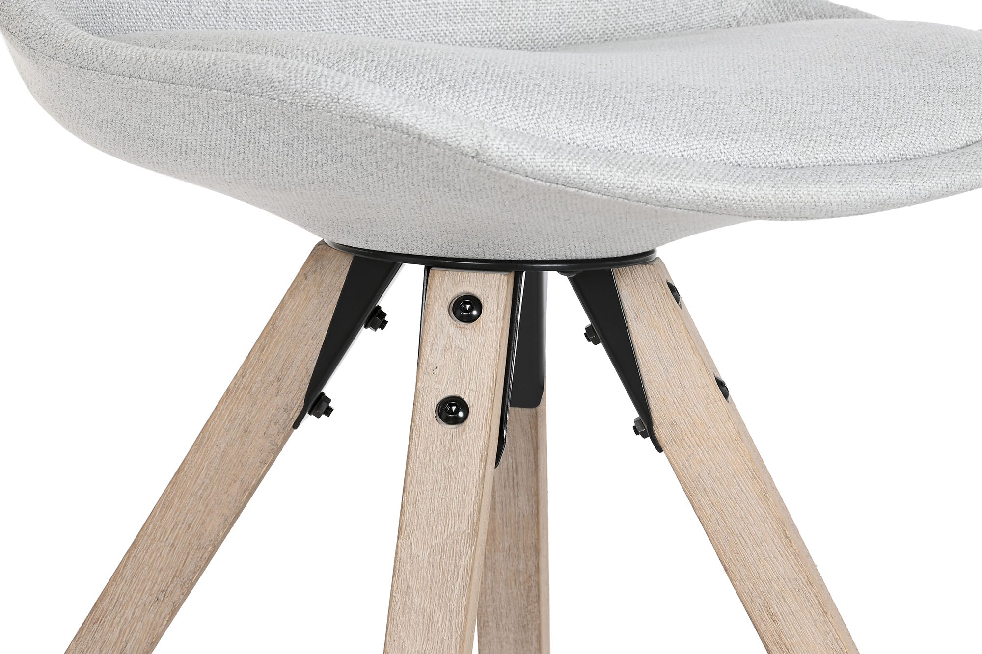 Polyester Oak Chair 48X55X84 Light Grey