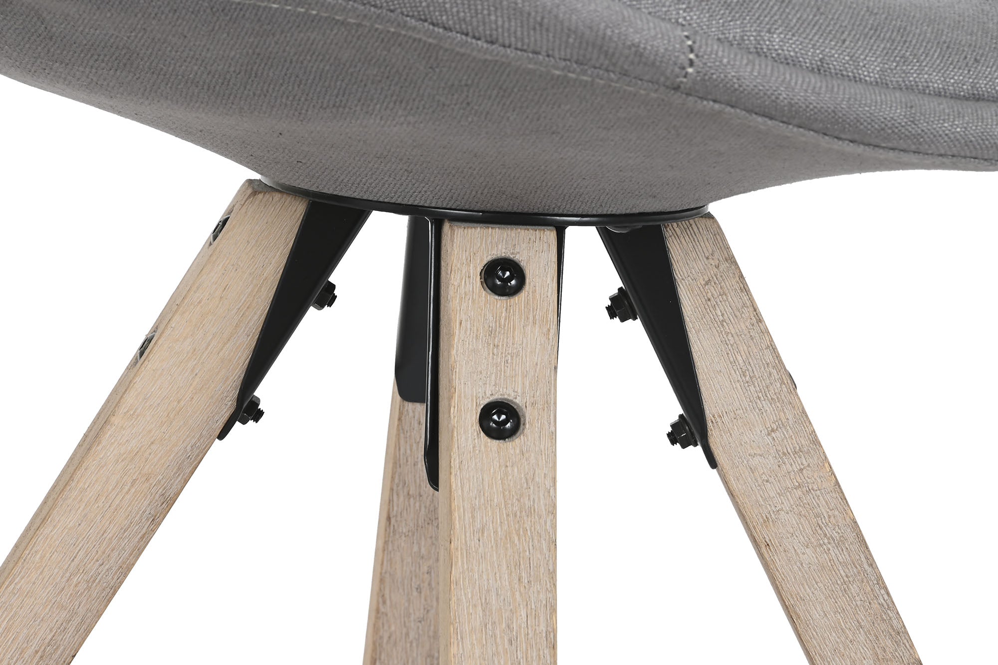 Polyester Oak Chair 48X44X84 Dark Grey