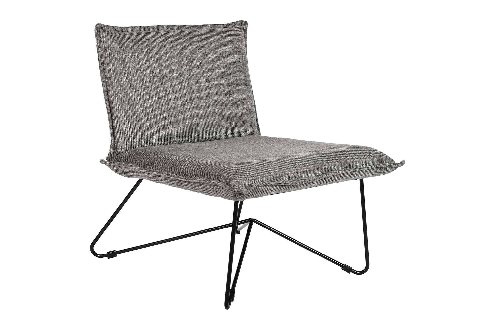 Sillon Poliester Metal 66X78X75 Con Cojin Gris