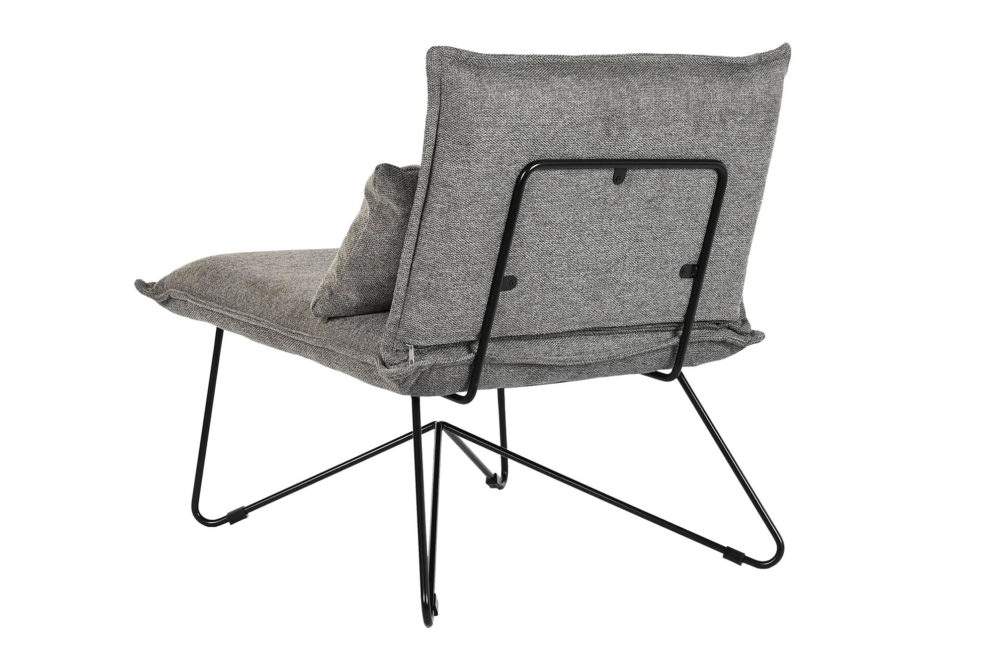 Sillon Poliester Metal 66X78X75 Con Cojin Gris