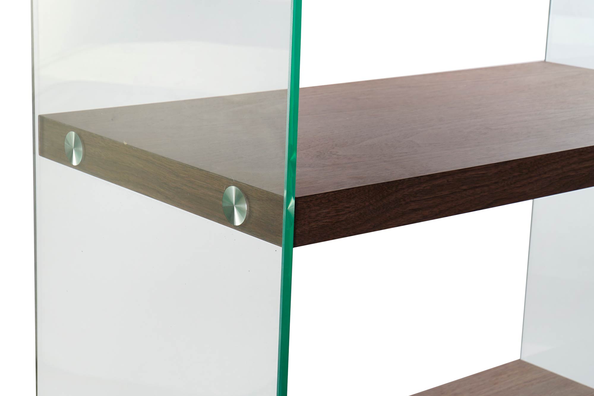 Estanteria Cristal Mdf 80X40X150 Nogal
