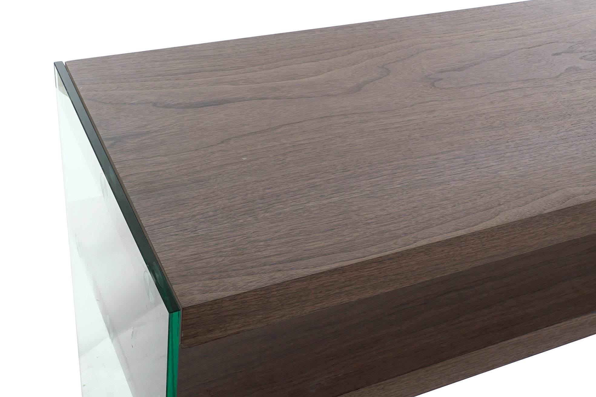 Consola Cristal Mdf 160X45X80 Nogal Marron