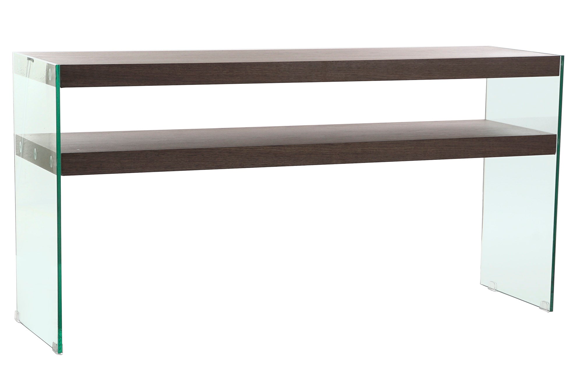 Consola Cristal Mdf 160X45X80 Nogal Marron