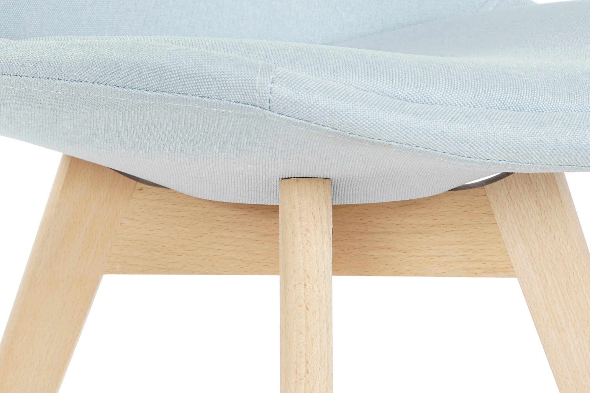 Polyester Beech Chair 48X56X83 Blue Padding