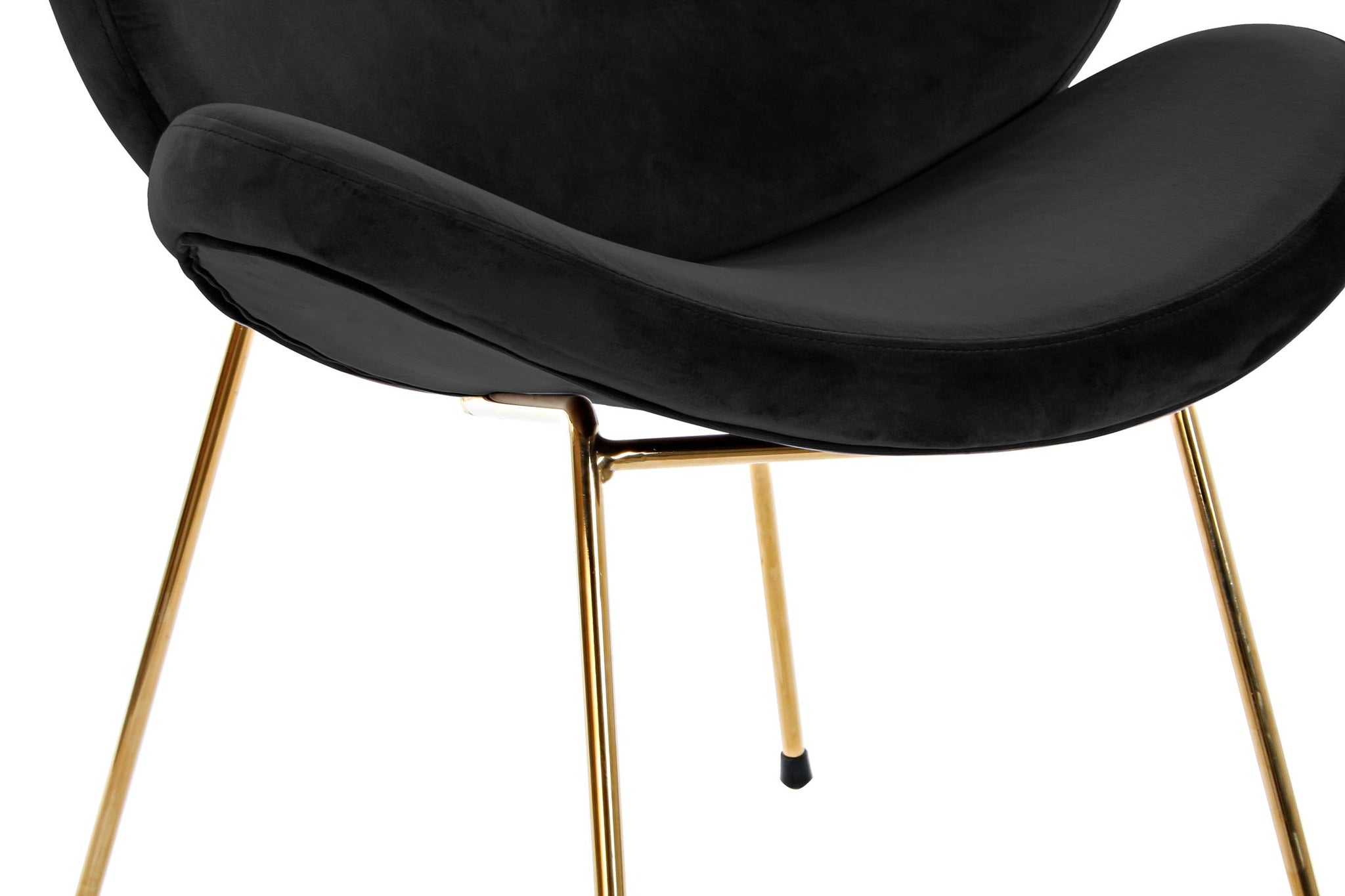 Silla Poliester Metal 62X58X73 Terciopelo Negro