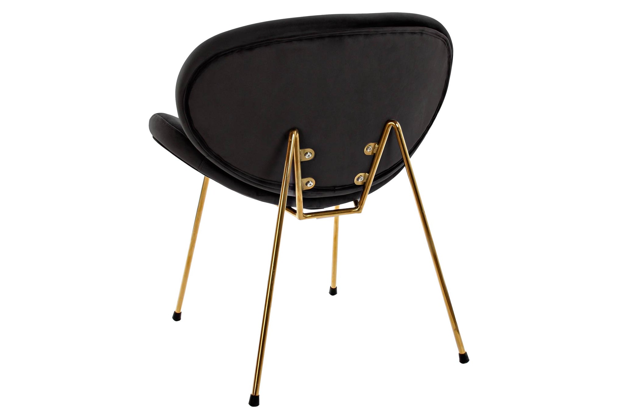 Silla Poliester Metal 62X58X73 Terciopelo Negro