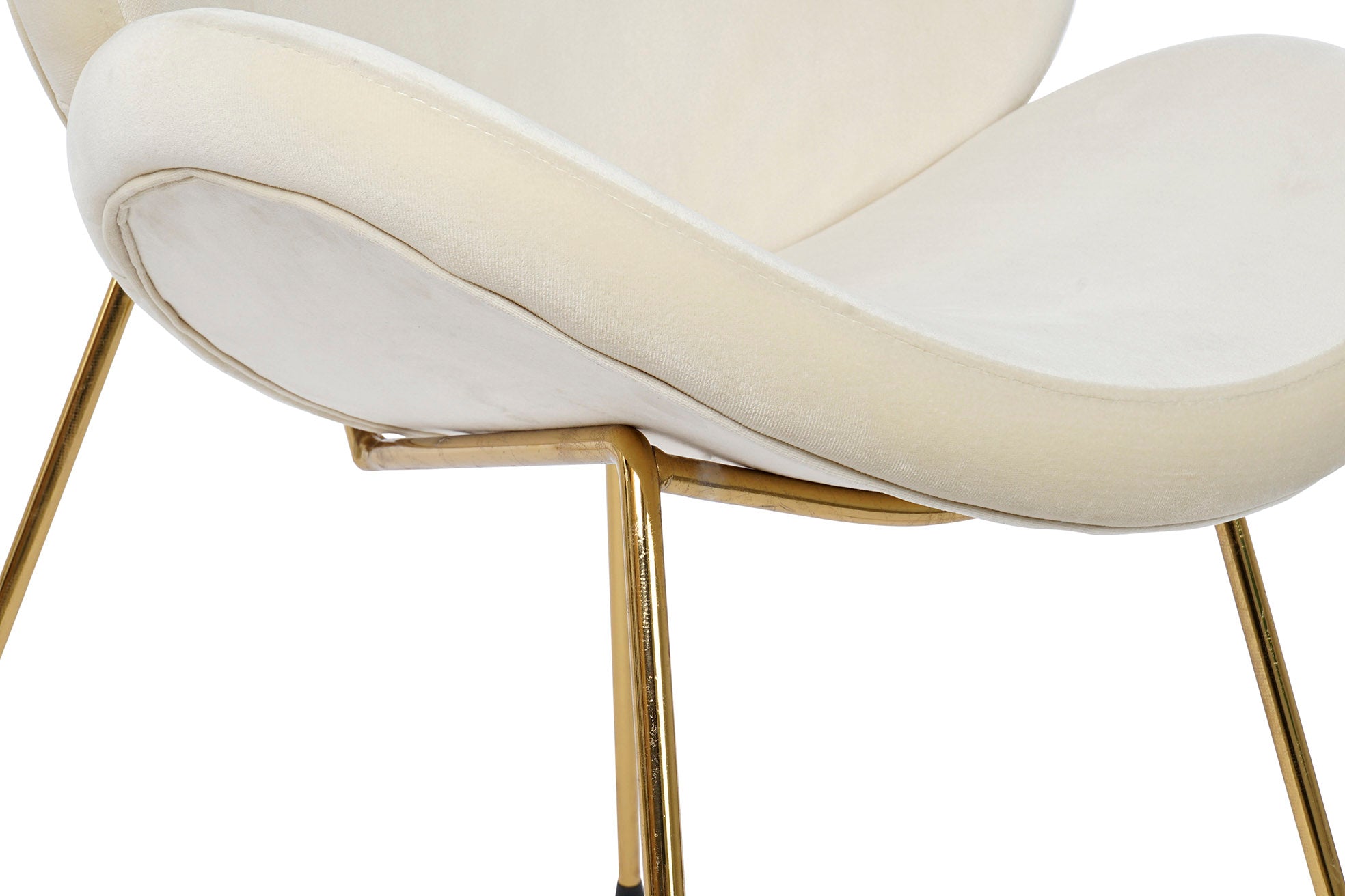Silla Poliester Metal 63X57X73 Terciopelo Beige