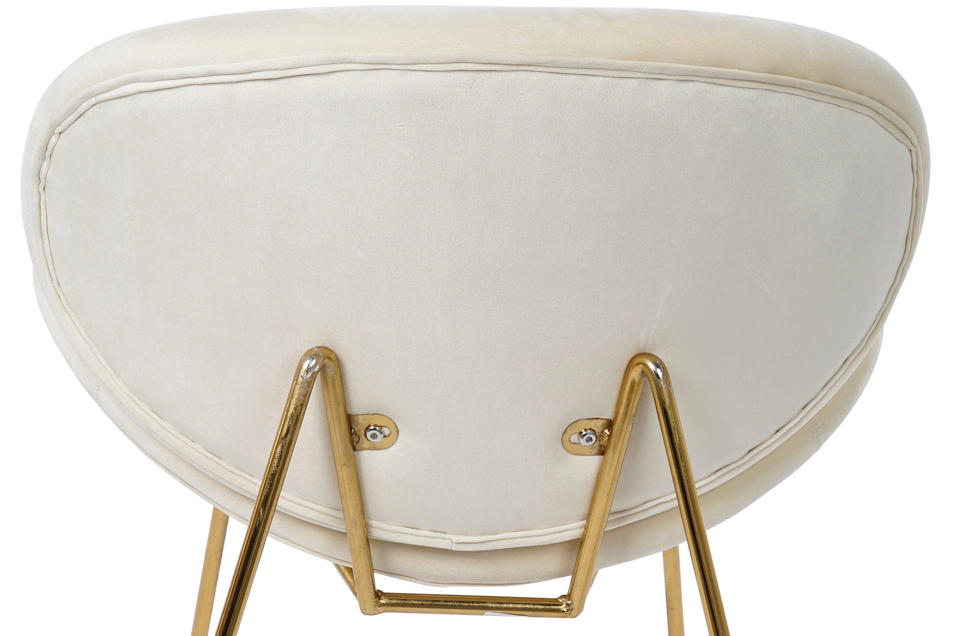 Silla Poliester Metal 63X57X73 Terciopelo Beige
