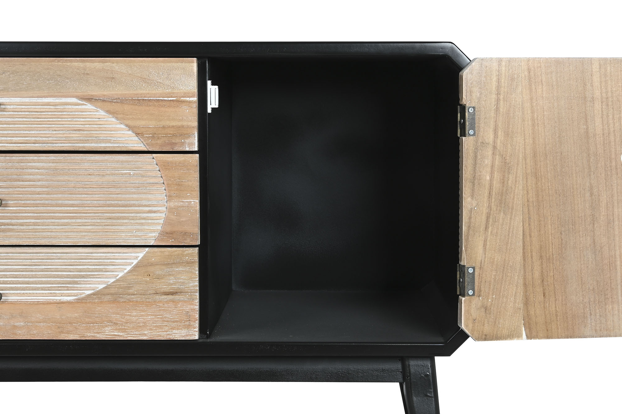 Móvel de TV de madeira 120x50x58 preto