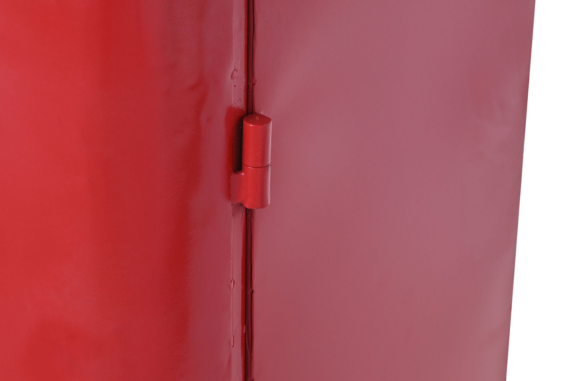 Porta-garrafas de ferro 70X44X151 com cauda vermelha desgastada