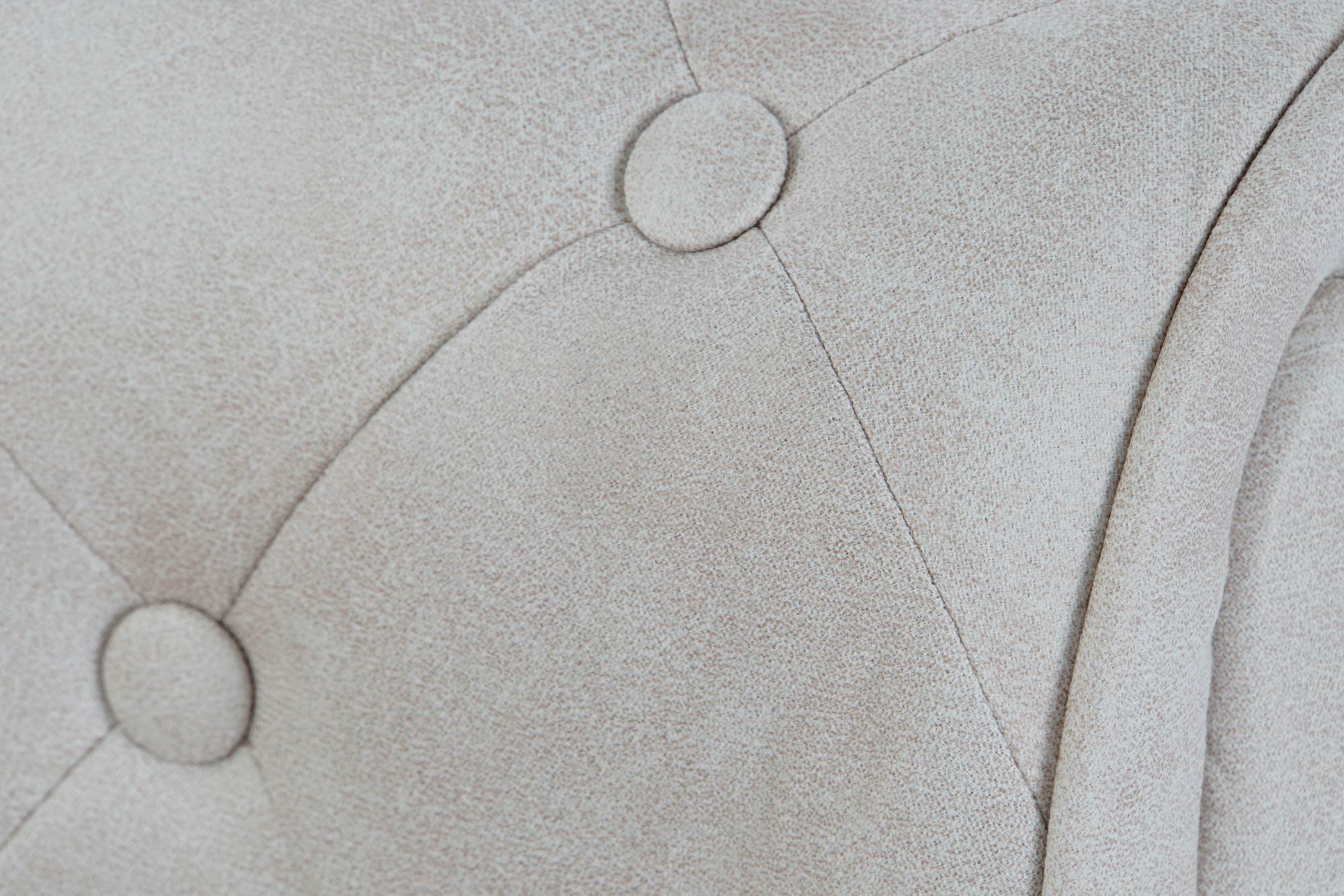 Polyester Wood Sofa 151X80X70 Capitone White