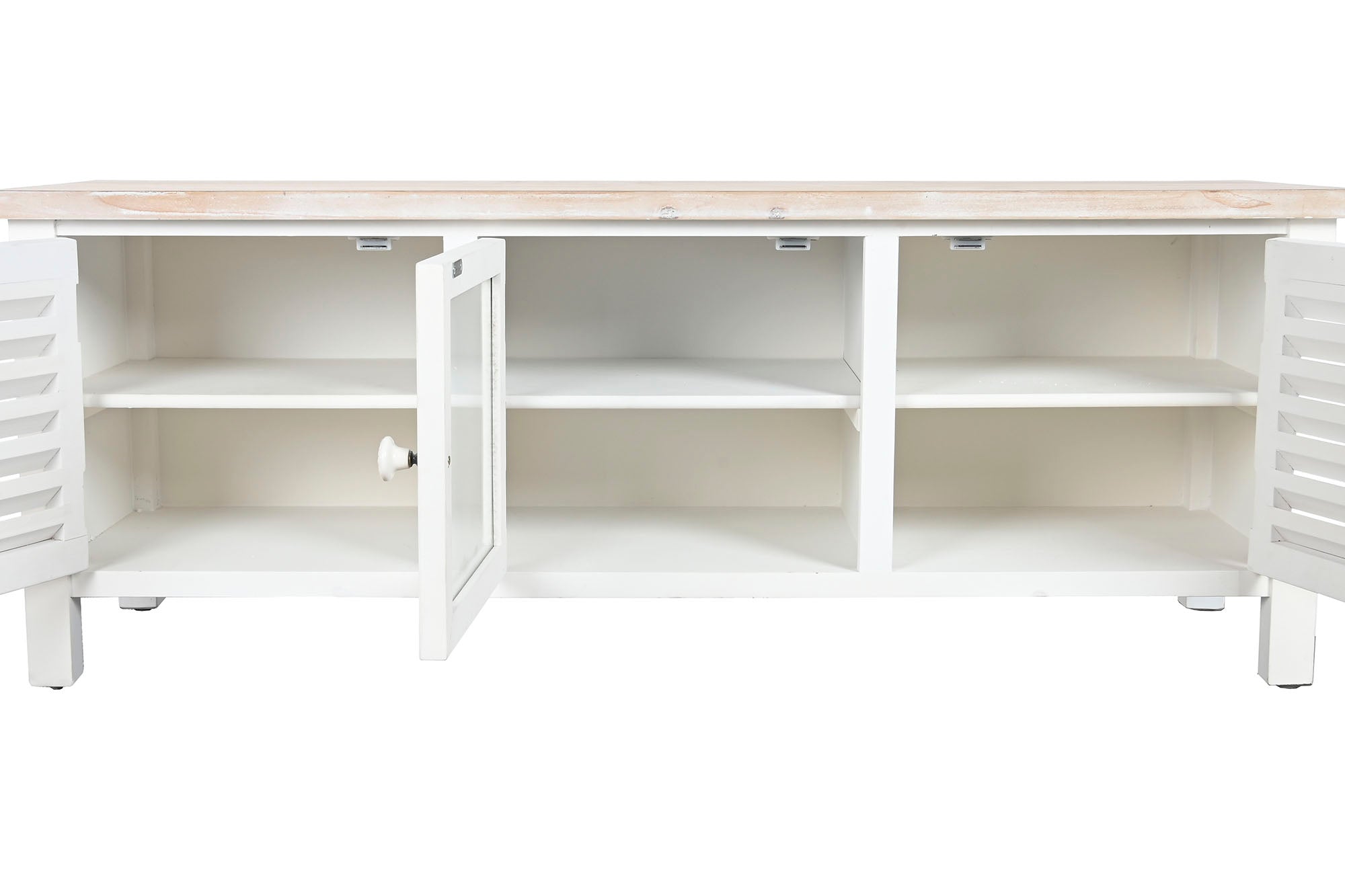 Mueble Tv Abeto Mdf 120X40X45 Blanco