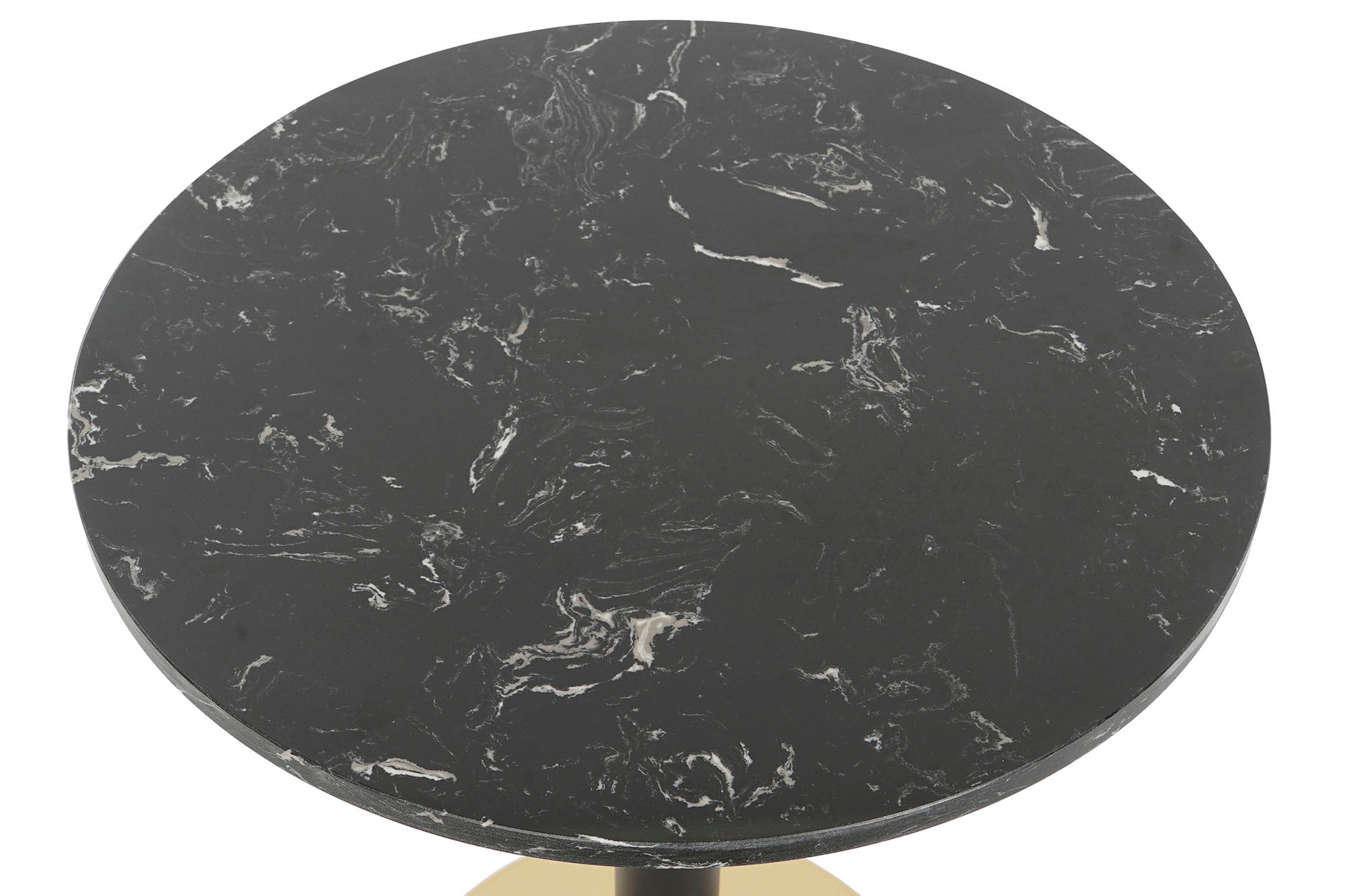 Mesita Auxiliar Metal Marmol 45X45X51 Negro