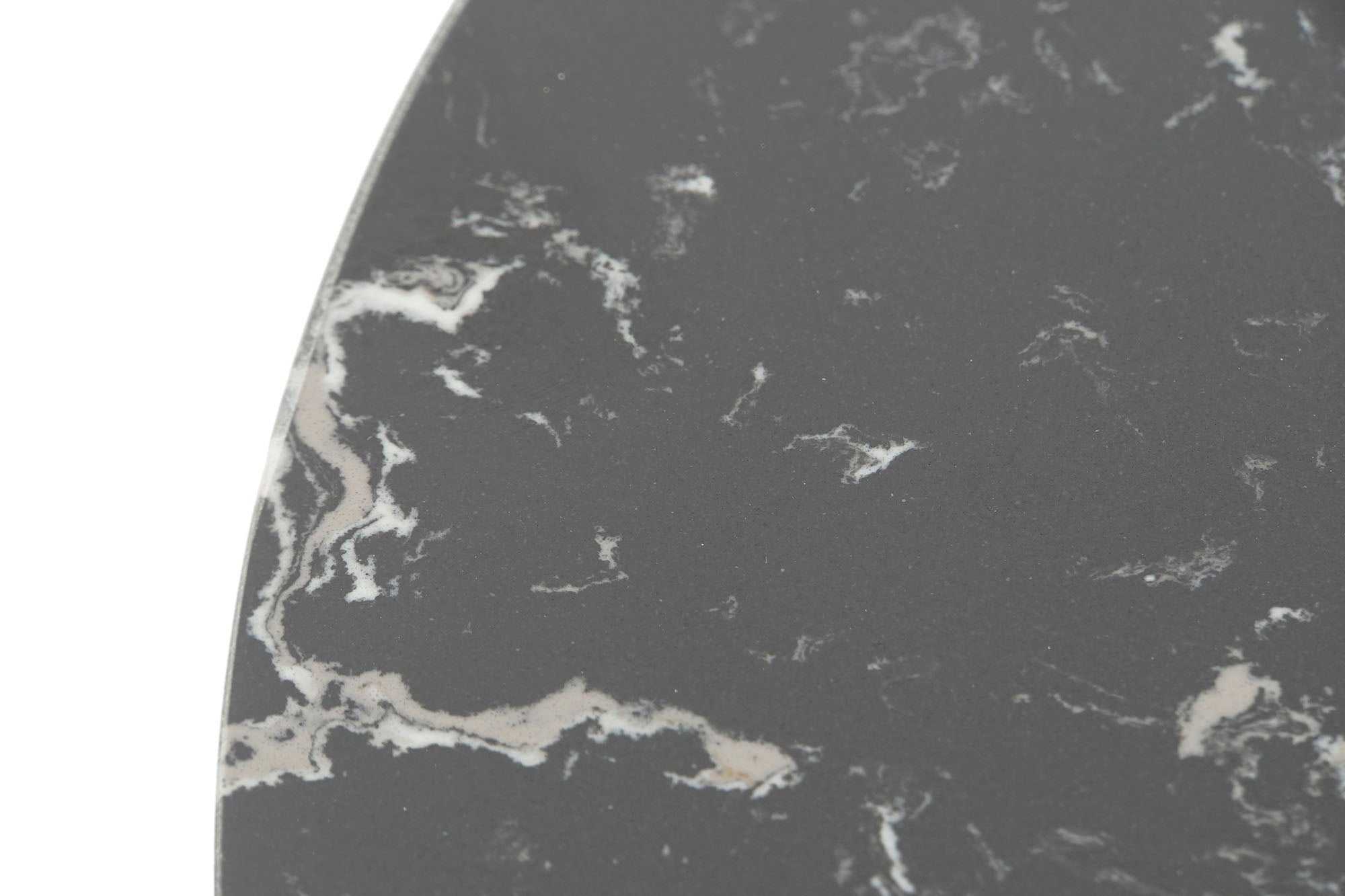 Metal Marble Side Table 45x45x51 Black