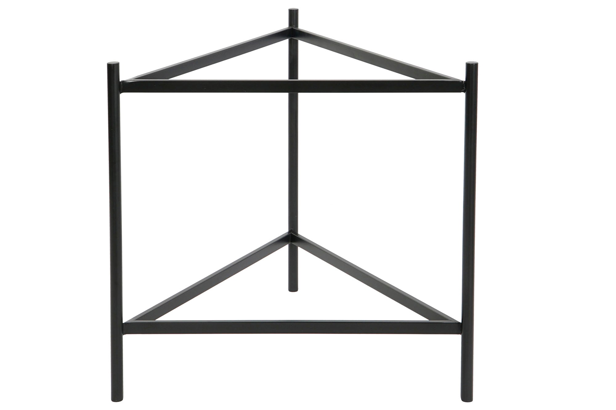 Conjunto de 2 mesas laterais de vidro e metal 62x62x55,5