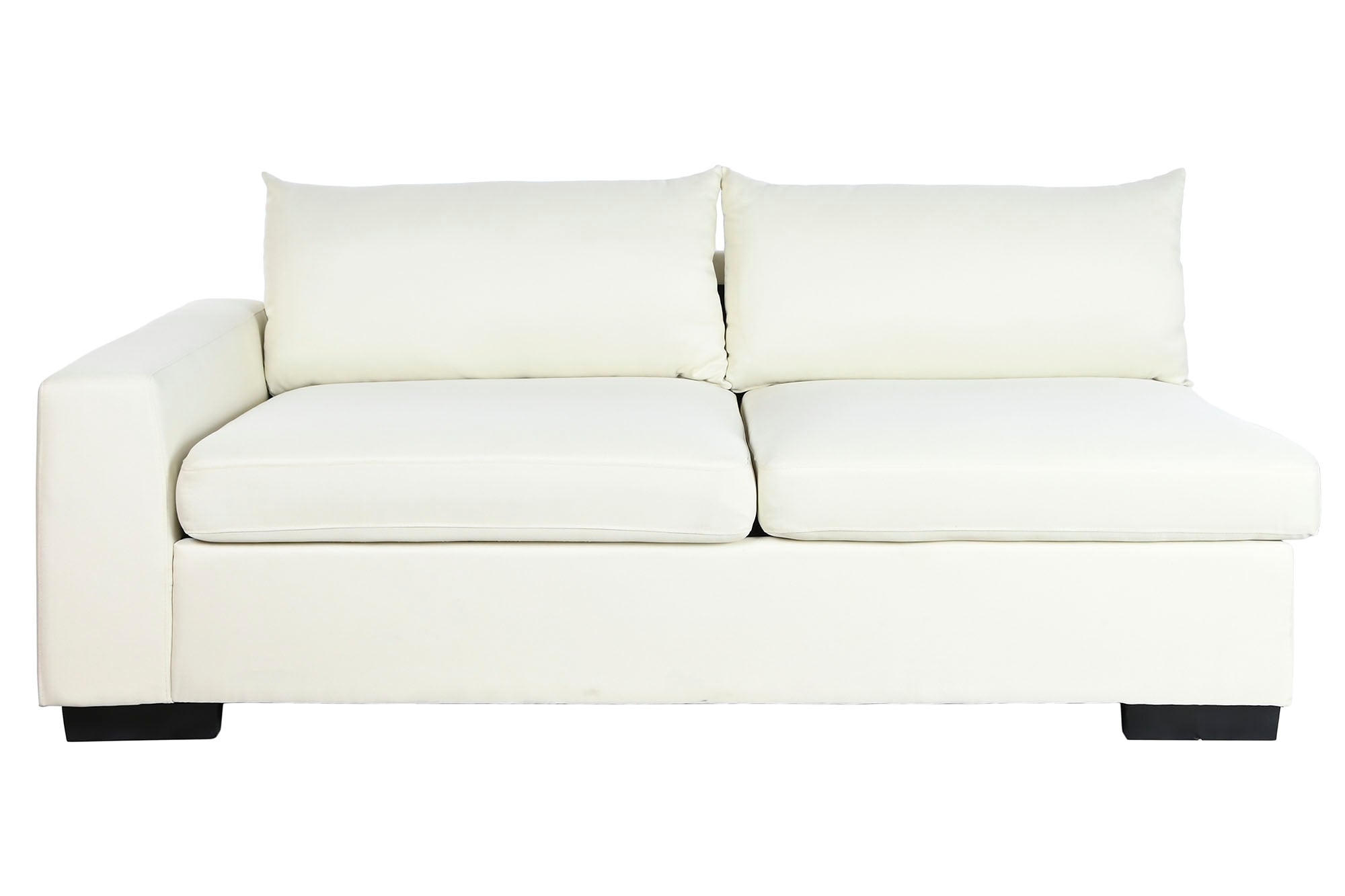 Sofa Poliester Madera 386X218X88 Crema