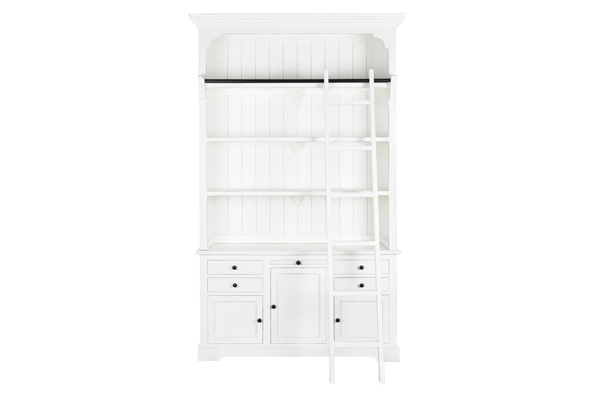 Estanteria Mdf 137X38X234 Escalera Blanco