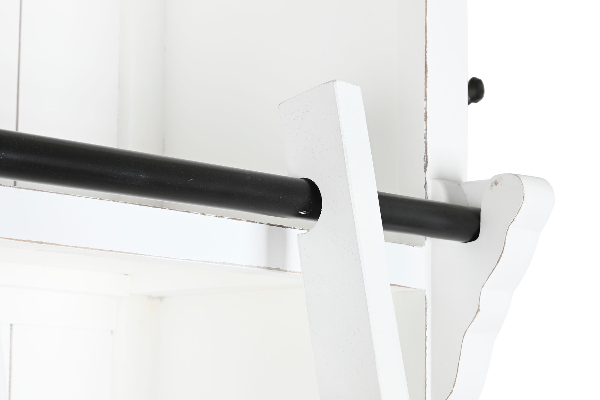 Estanteria Mdf 137X38X234 Escalera Blanco