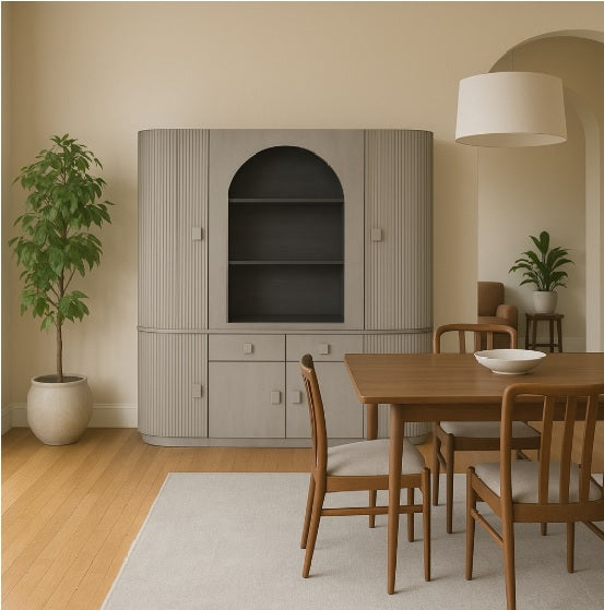 Vitrine de Cristal Jamun 177X40X180 Cinza