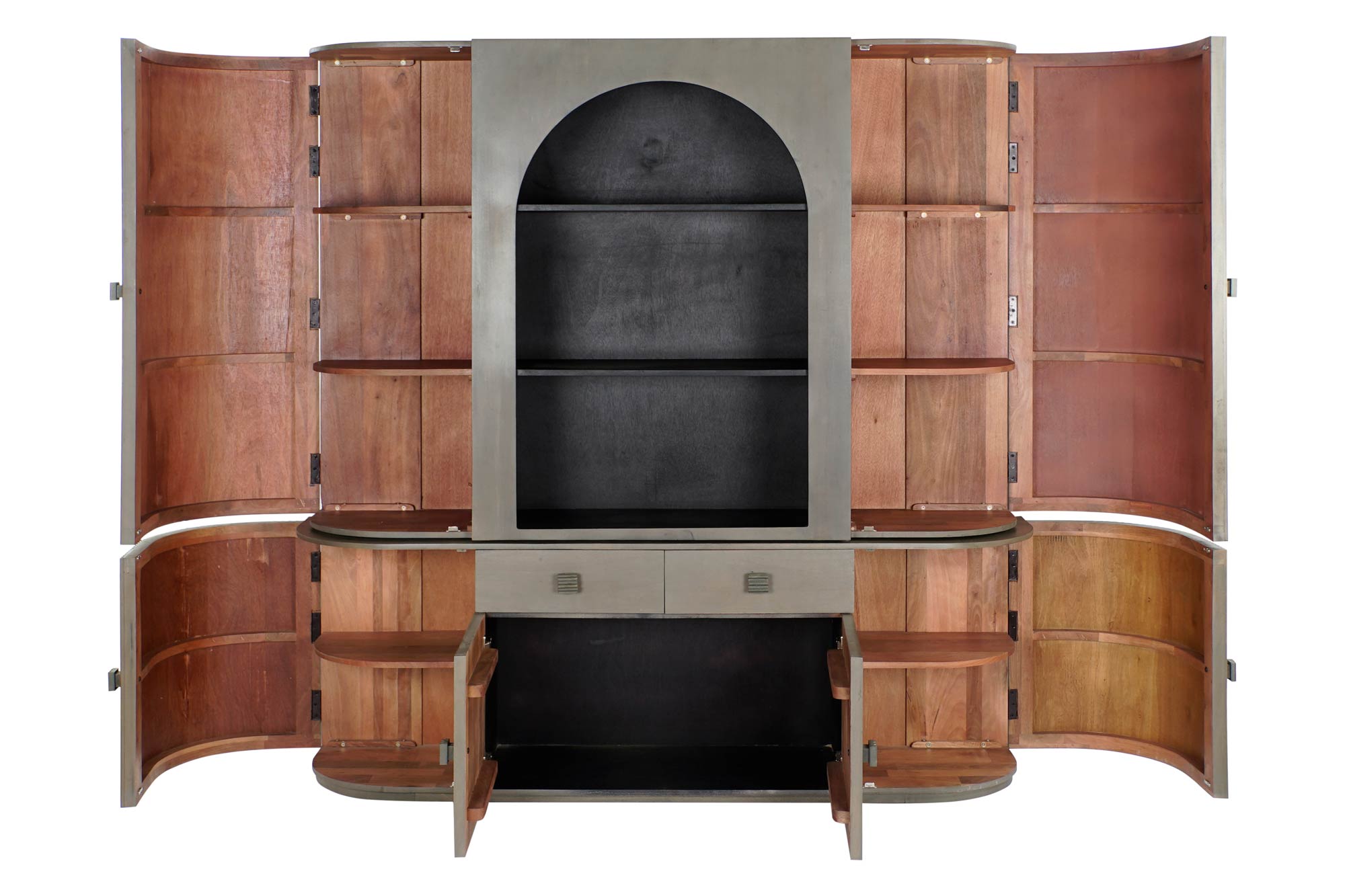 Vitrine de Cristal Jamun 177X40X180 Cinza