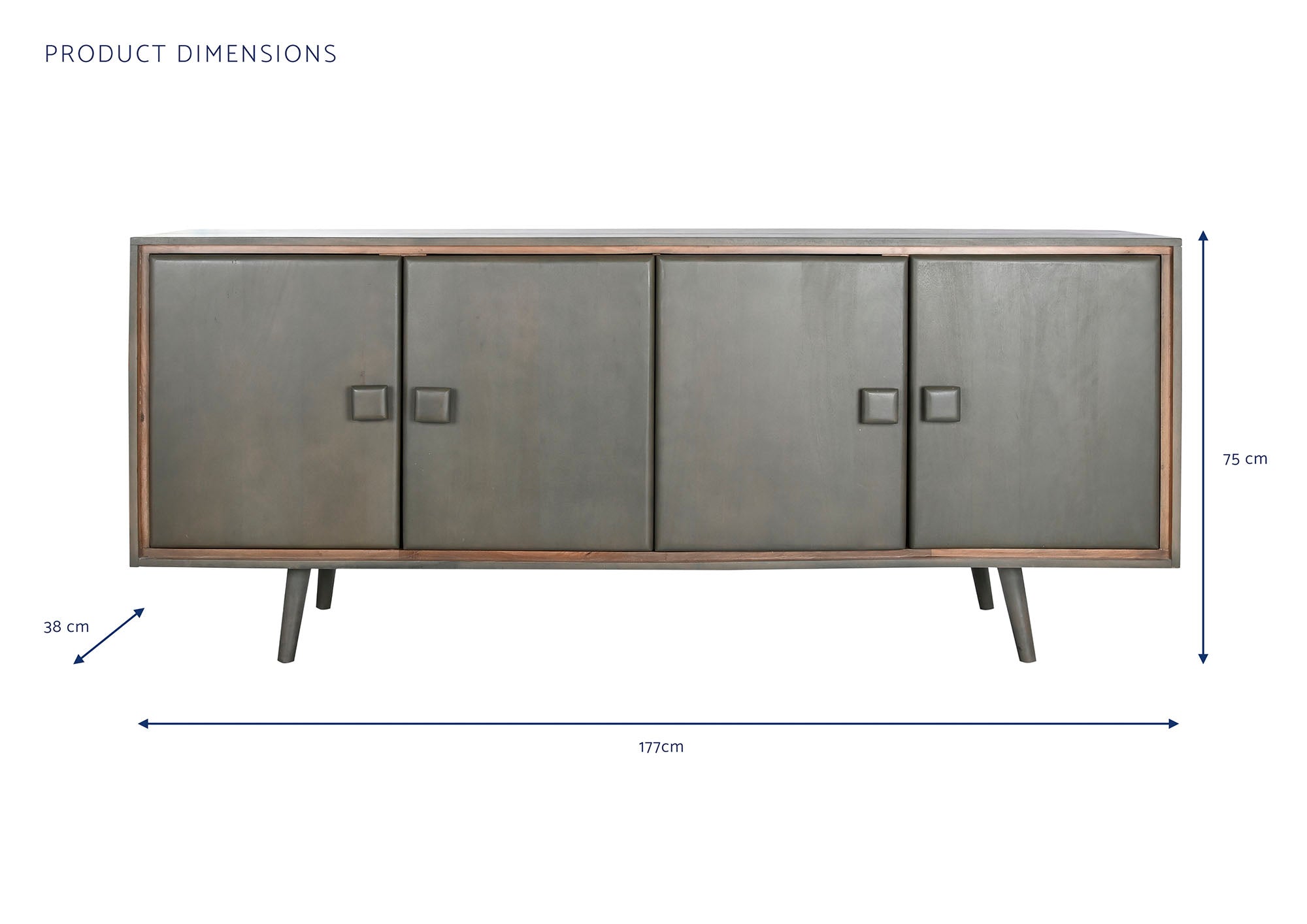 Buffet Madera Jamun 177X38X75