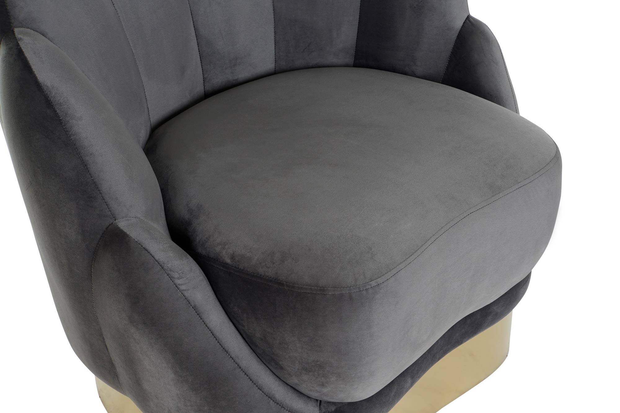 Polyester Metal Armchair 86X80X85 Dark Grey