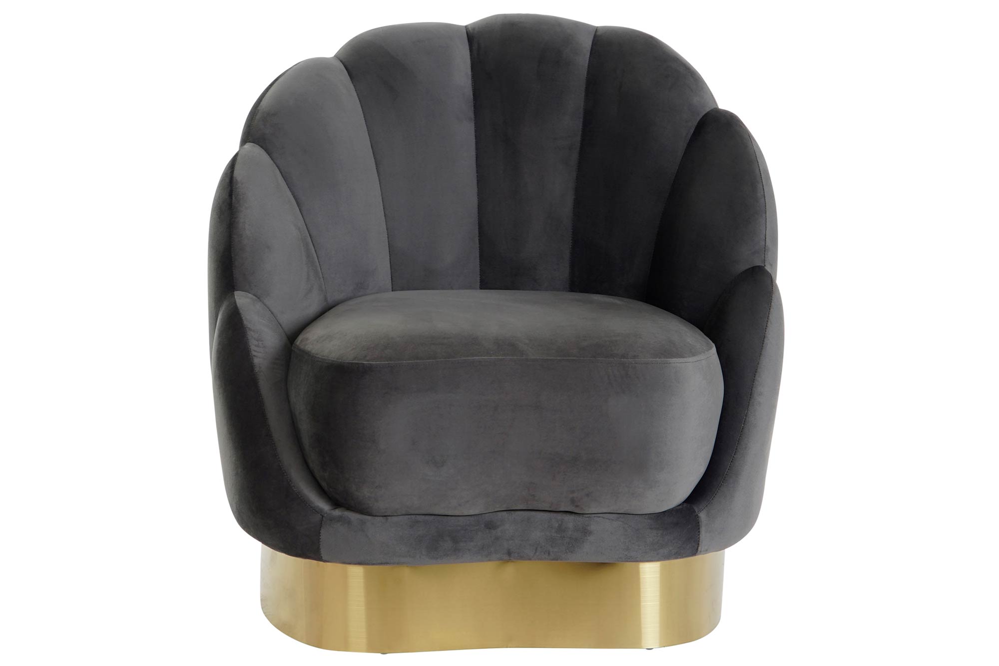 Polyester Metal Armchair 86X80X85 Dark Grey