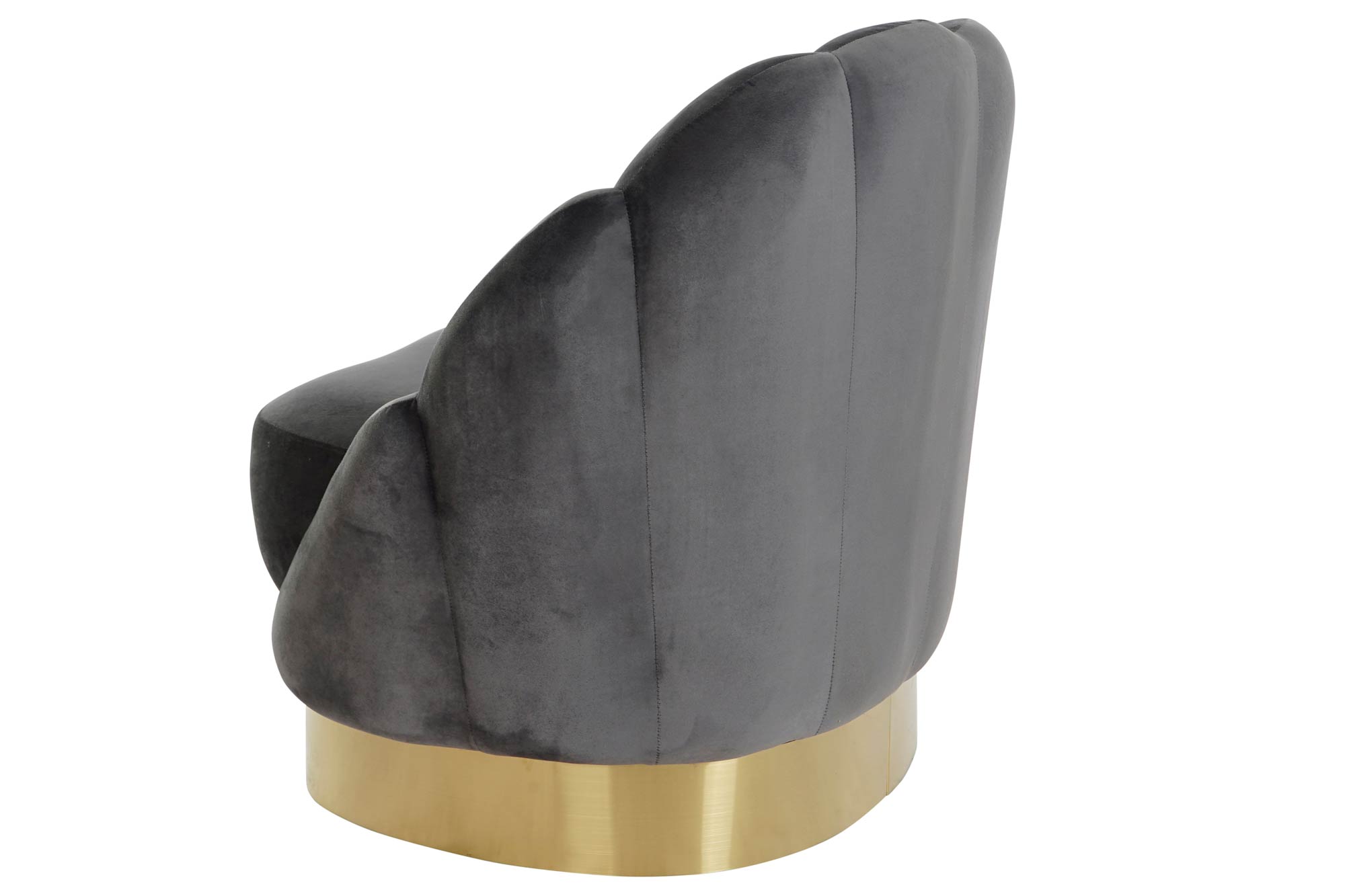Poltrona de metal de poliéster 86x80x85 cinza escuro