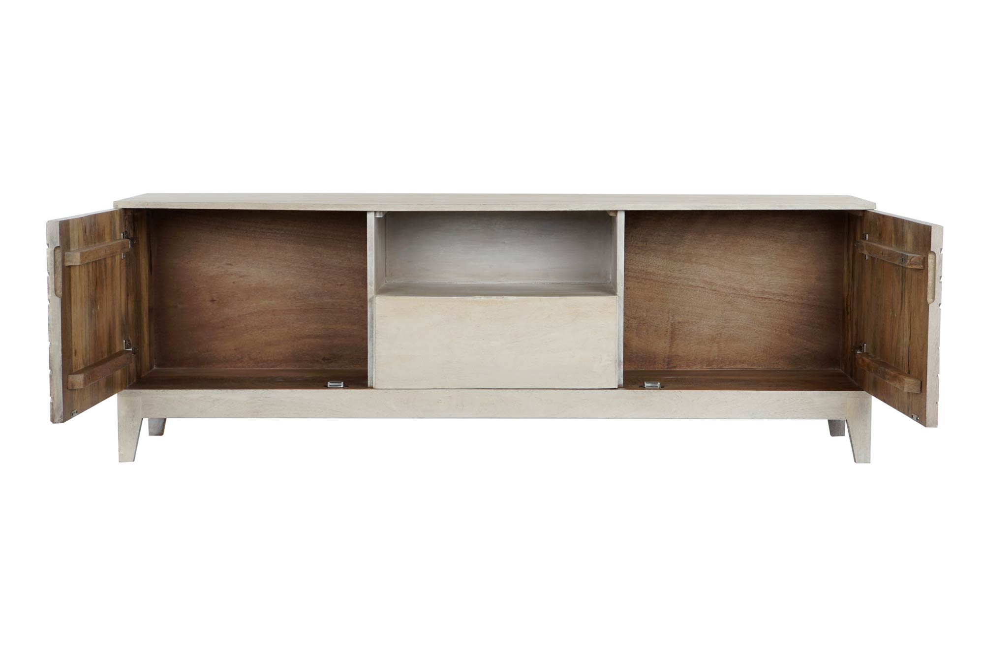 Mueble Tv Mango Metal 175X40X60 Rombo Beige