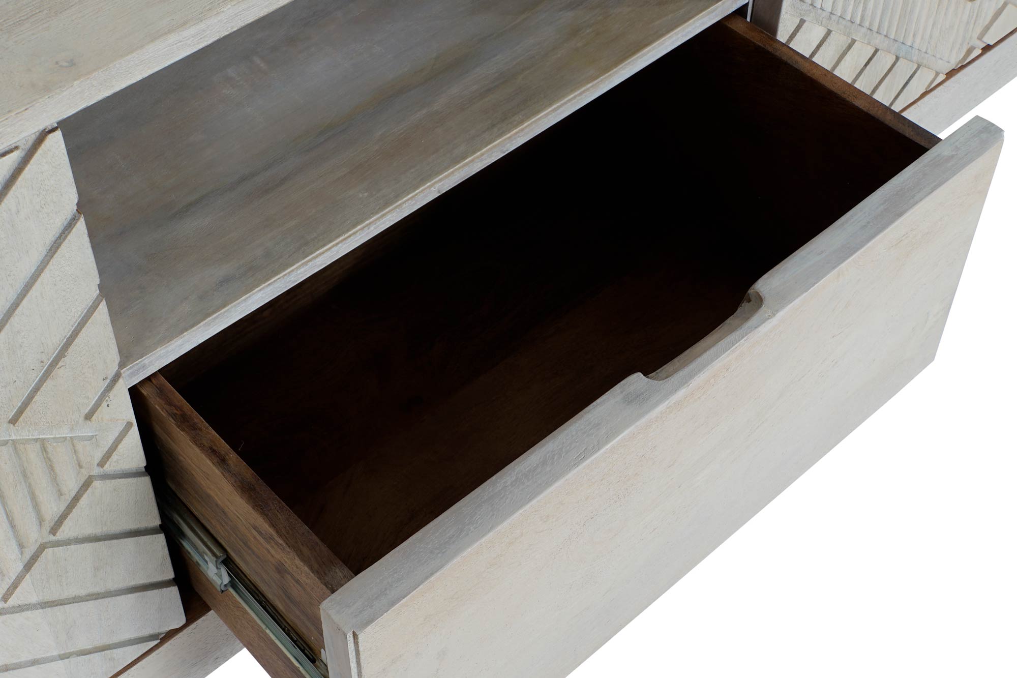 Móvel de TV de metal Mango 175x40x60 bege losango