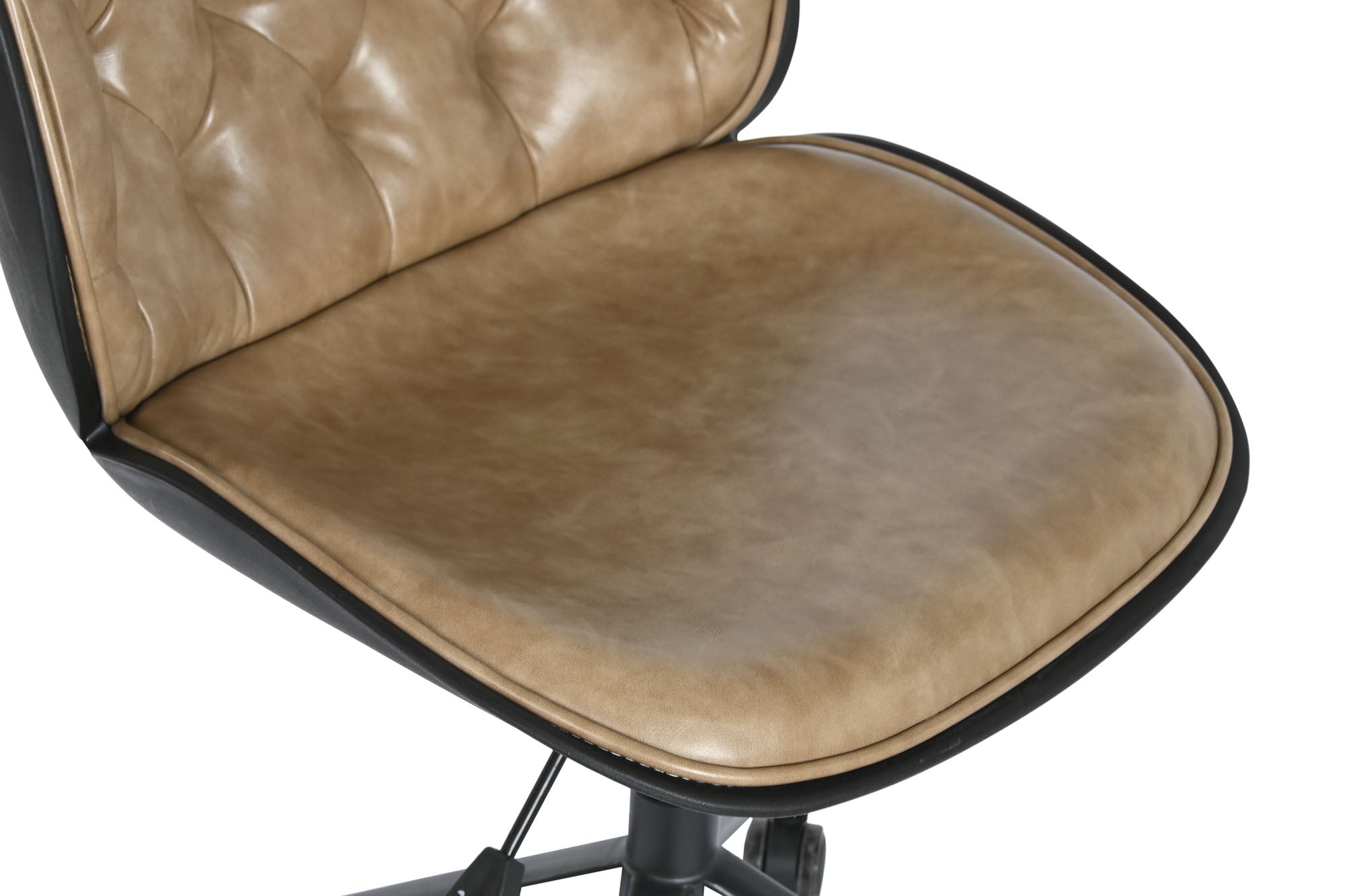 PP Metal Chair 47.5X57.5X83 89 Wheels Light Brown