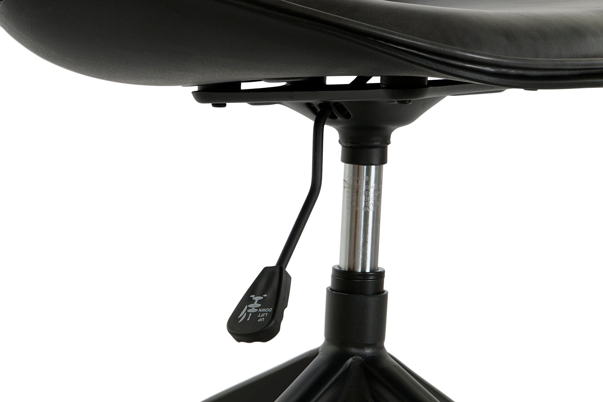 PP Metal Chair 47.5X57.5X83 89 Wheels Black