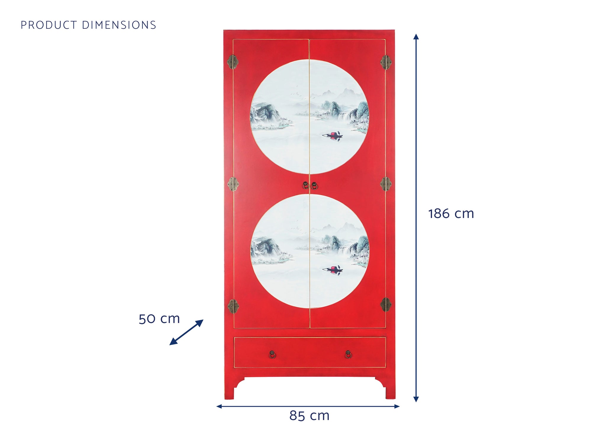Guarda-roupa Fir MDF 85,5X50,5X186,2 45,00 Vermelho