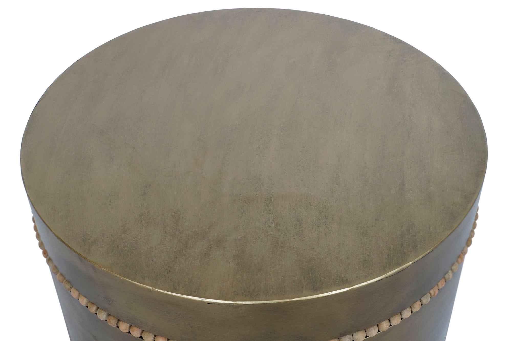 Mesa Lateral de Metal 76x76x39 Dourada