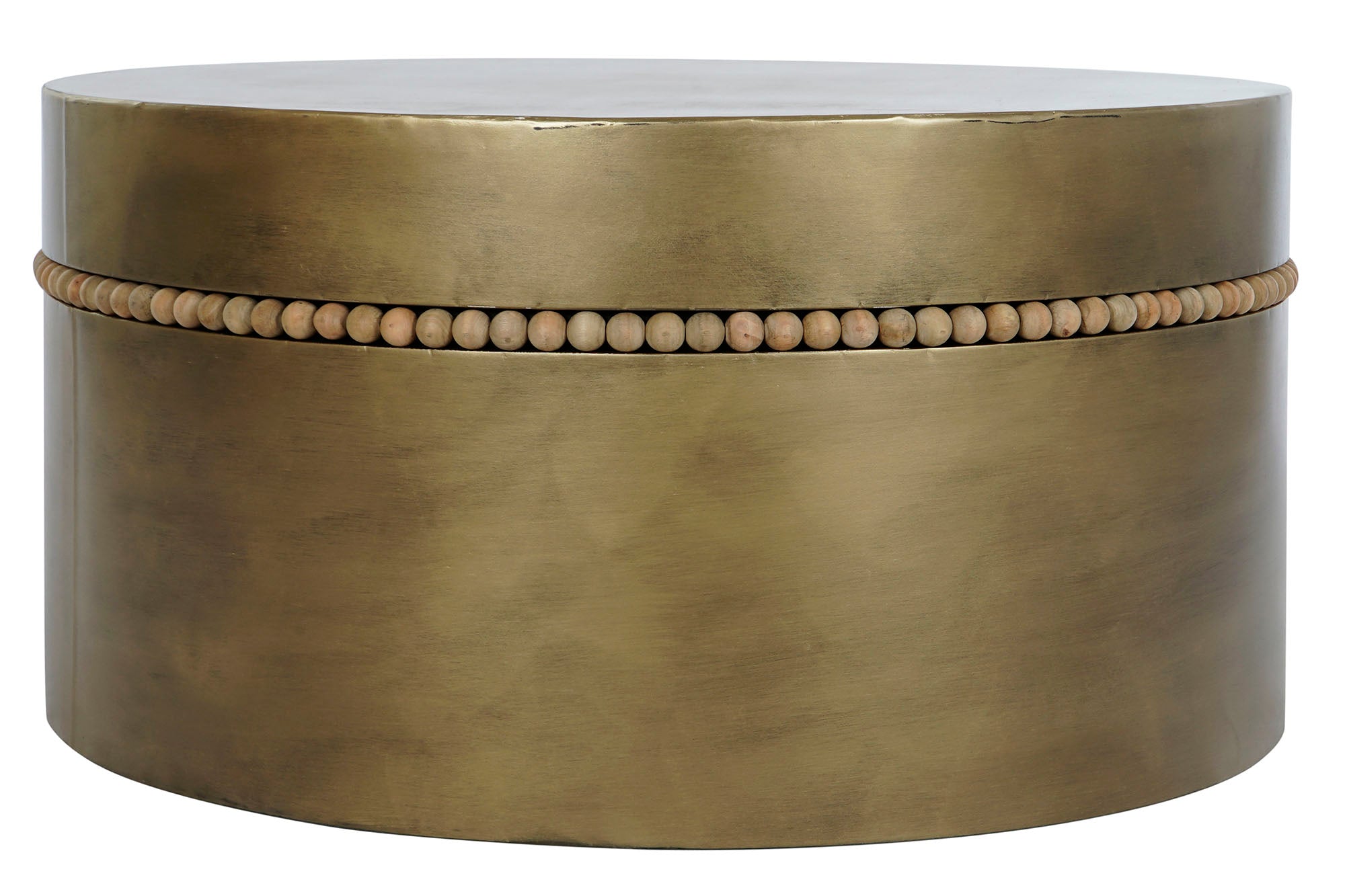 Mesa Lateral de Metal 76x76x39 Dourada