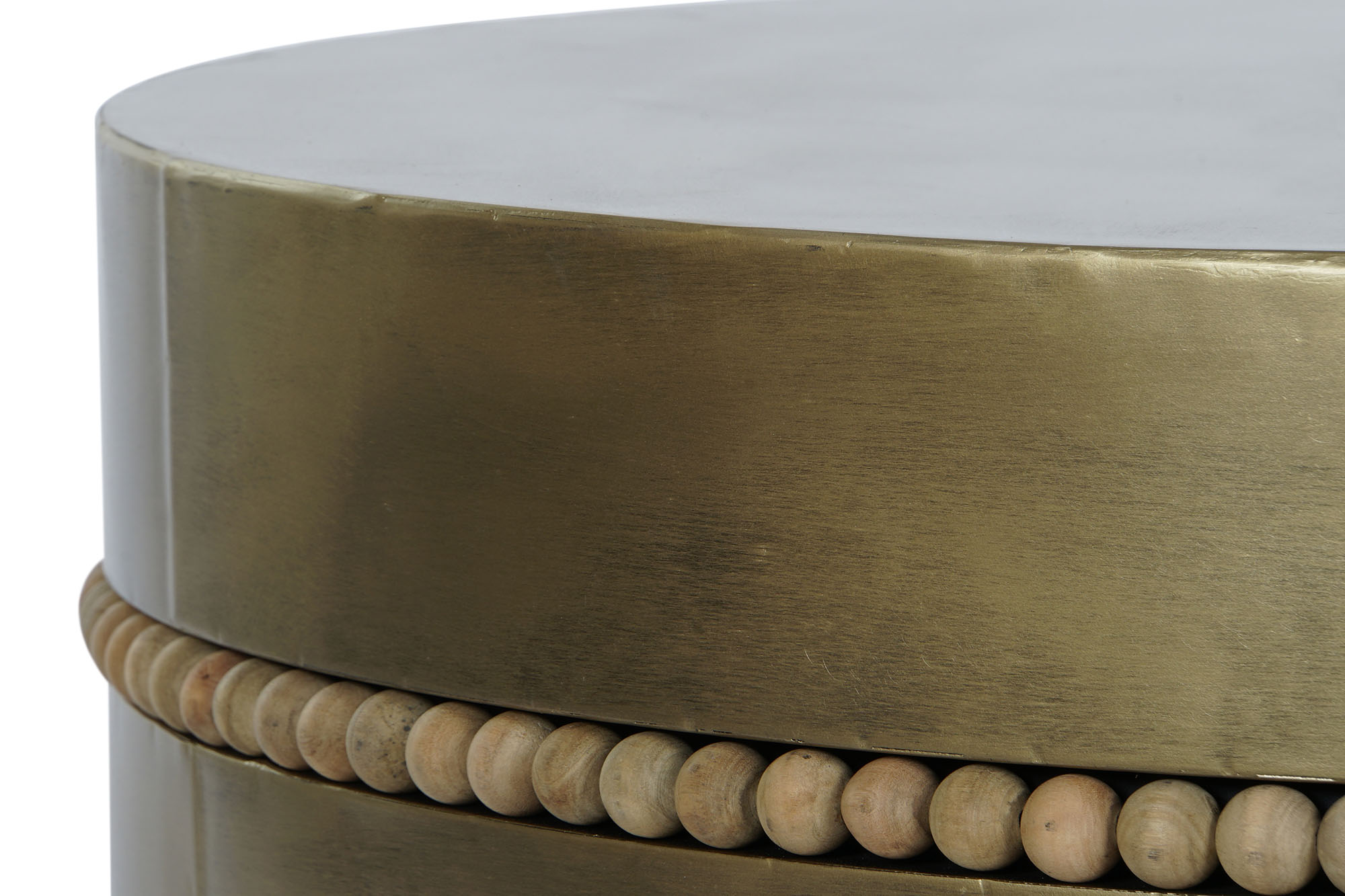 Mesa Lateral de Metal 76x76x39 Dourada