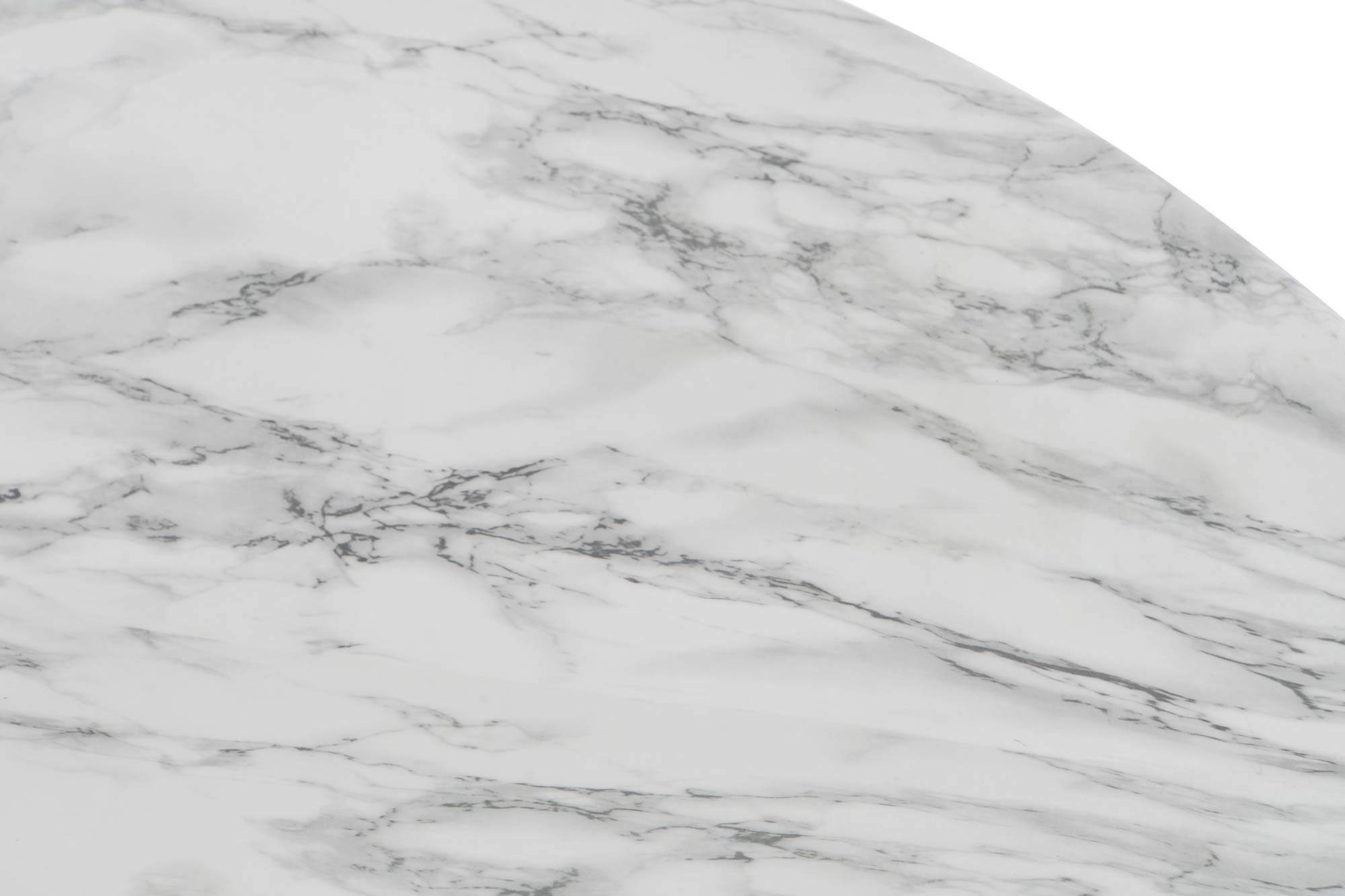 Mesa Centro Hierro 119X119X45 Simil Marmol Blanco