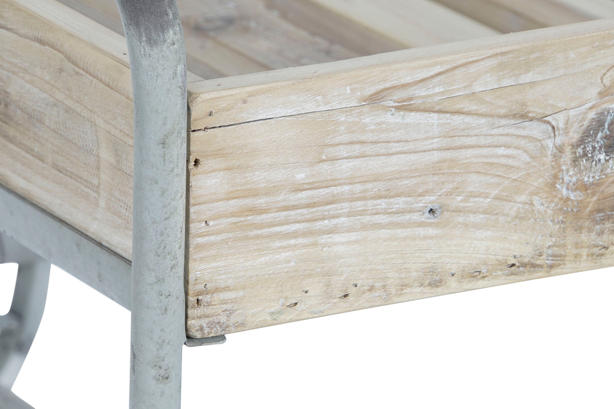 Carro Abeto Metal 110X67X46 Carro Rustico Natural