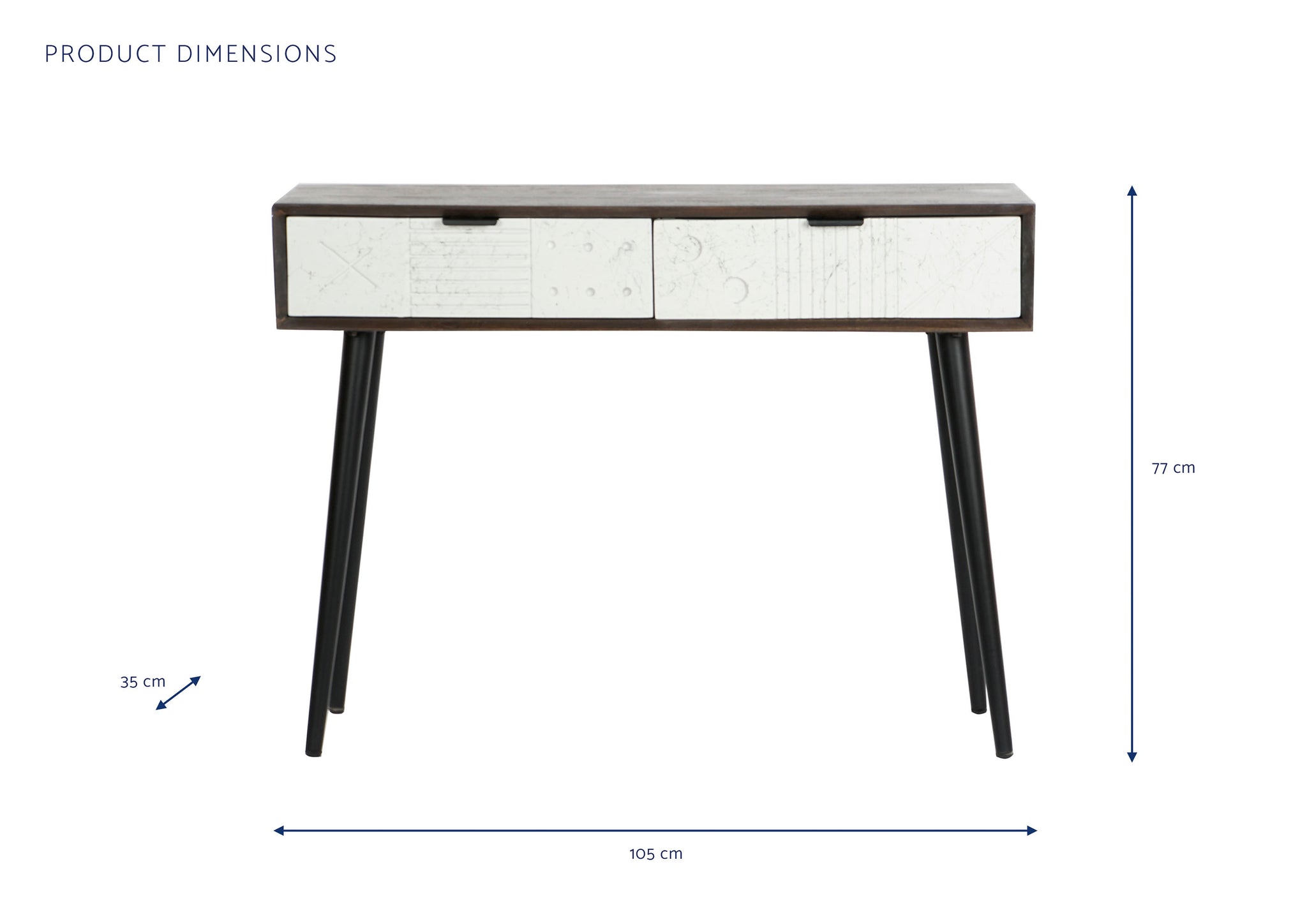 Mango Metal Console 105X35X77 White