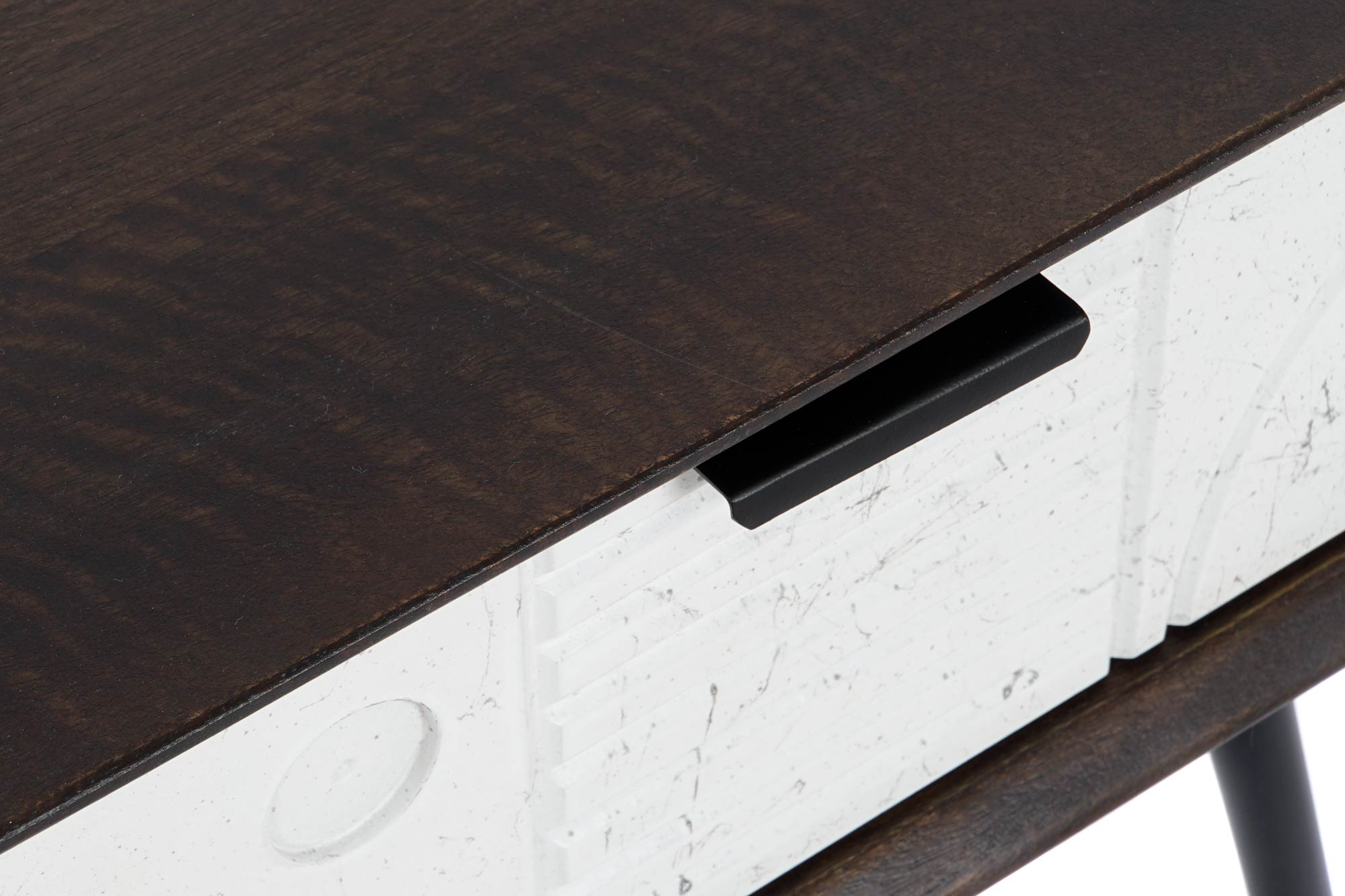 Mesita De Noche Mango Metal 45X38X50 Wengue