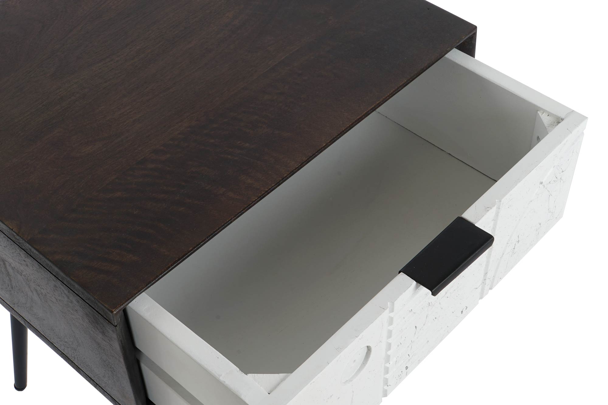 Mesita De Noche Mango Metal 45X38X50 Wengue